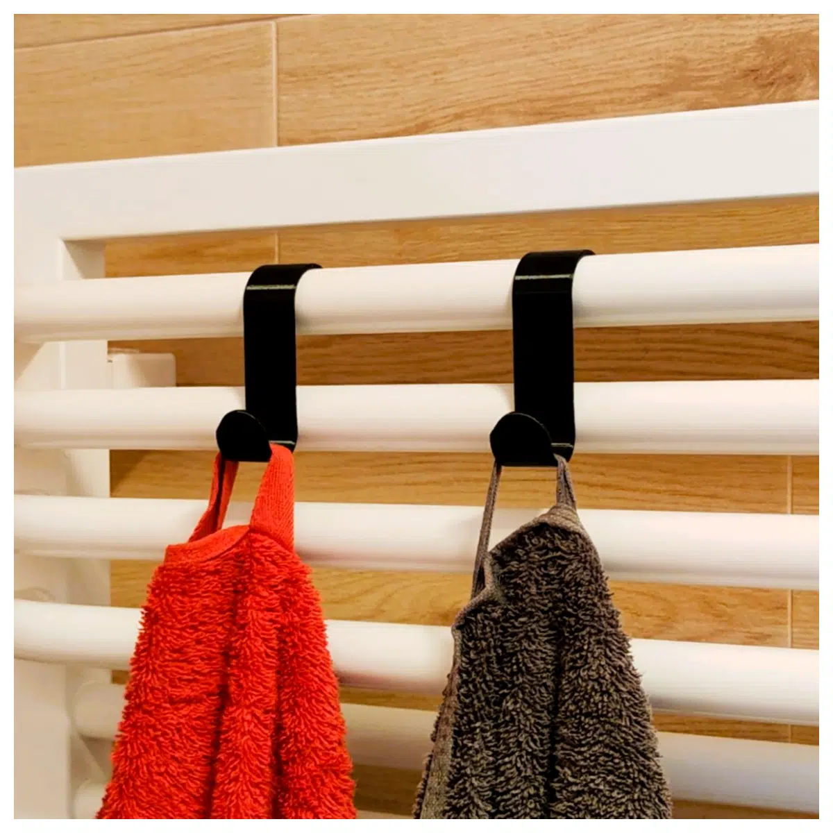 Towel Rack Bathroom Hooks Radiator Hanger Wall Mounted Shelves Hook Holder Multi Functional