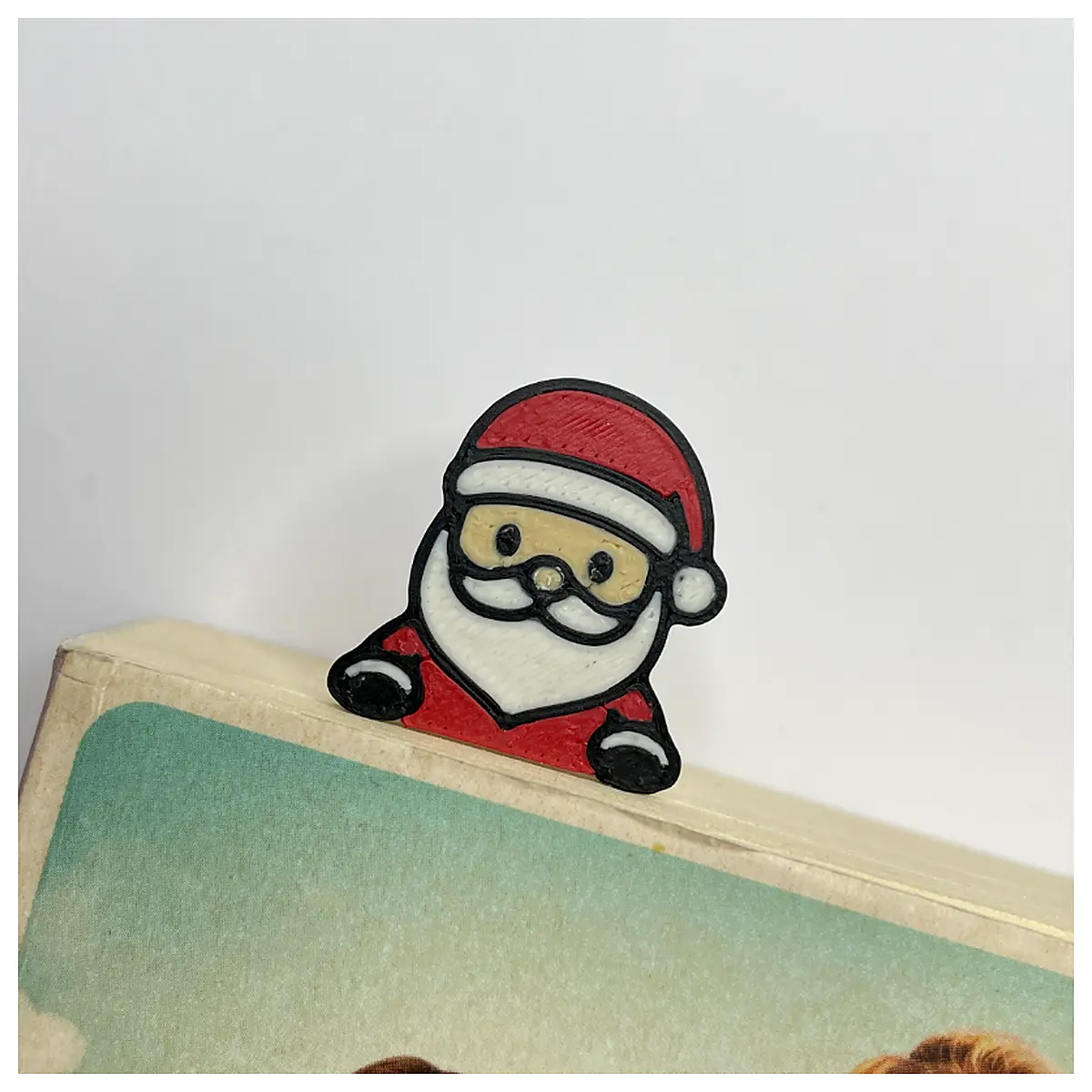 Santa Claus Bookmark Christmas Gift Festive Decoration Kids Bookmark Christmas Theme Holiday Memorabilia