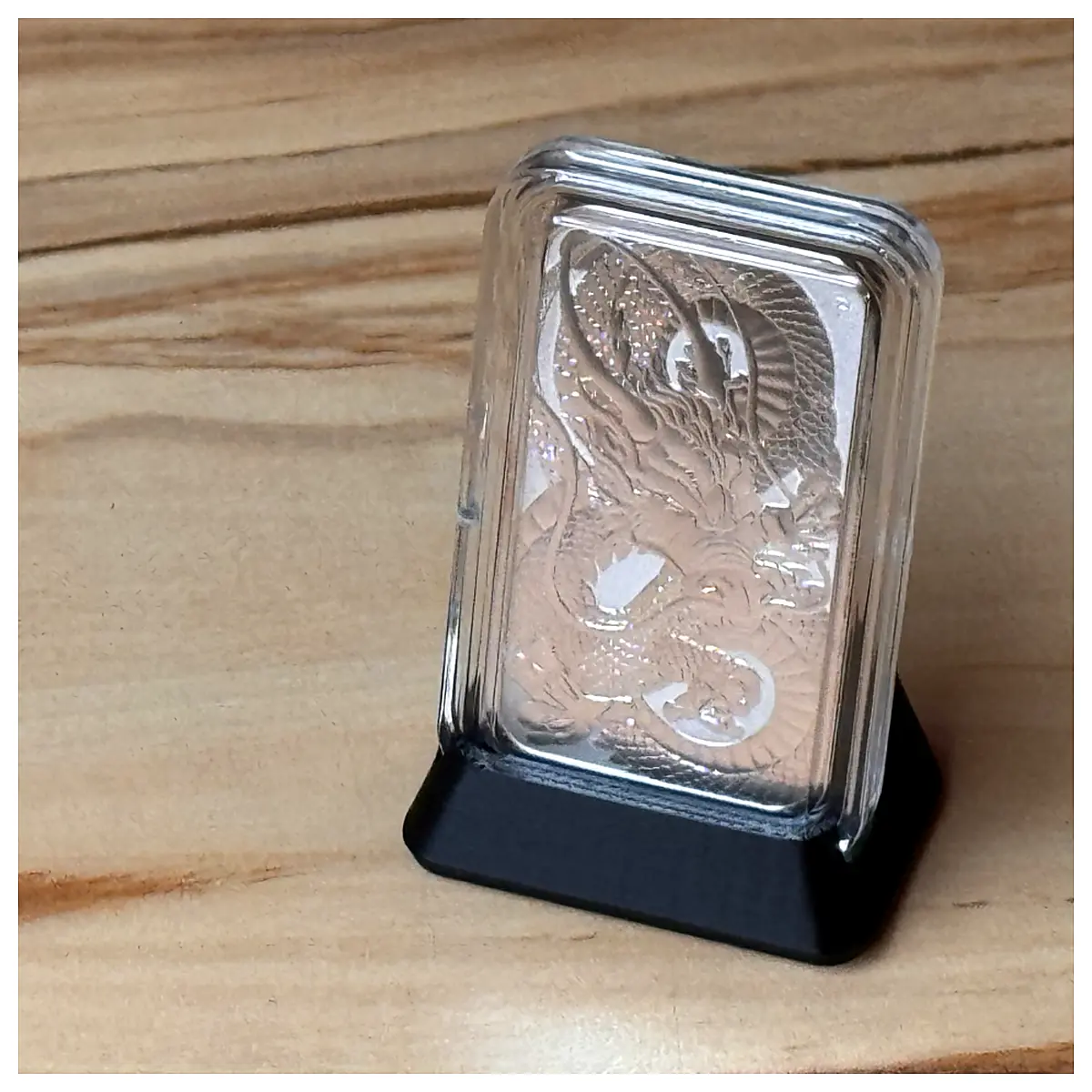 1oz Dragon Coin Display Stand Collectible Coin Holder Storage Case Protection Showcase
