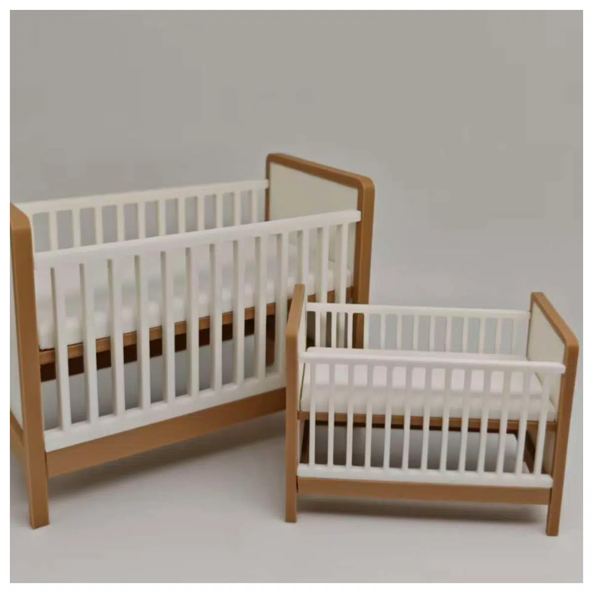 Baby Crib Model Realistic Cradle Toy Infant Learning Sensory Play Toddlers Nursery Decor