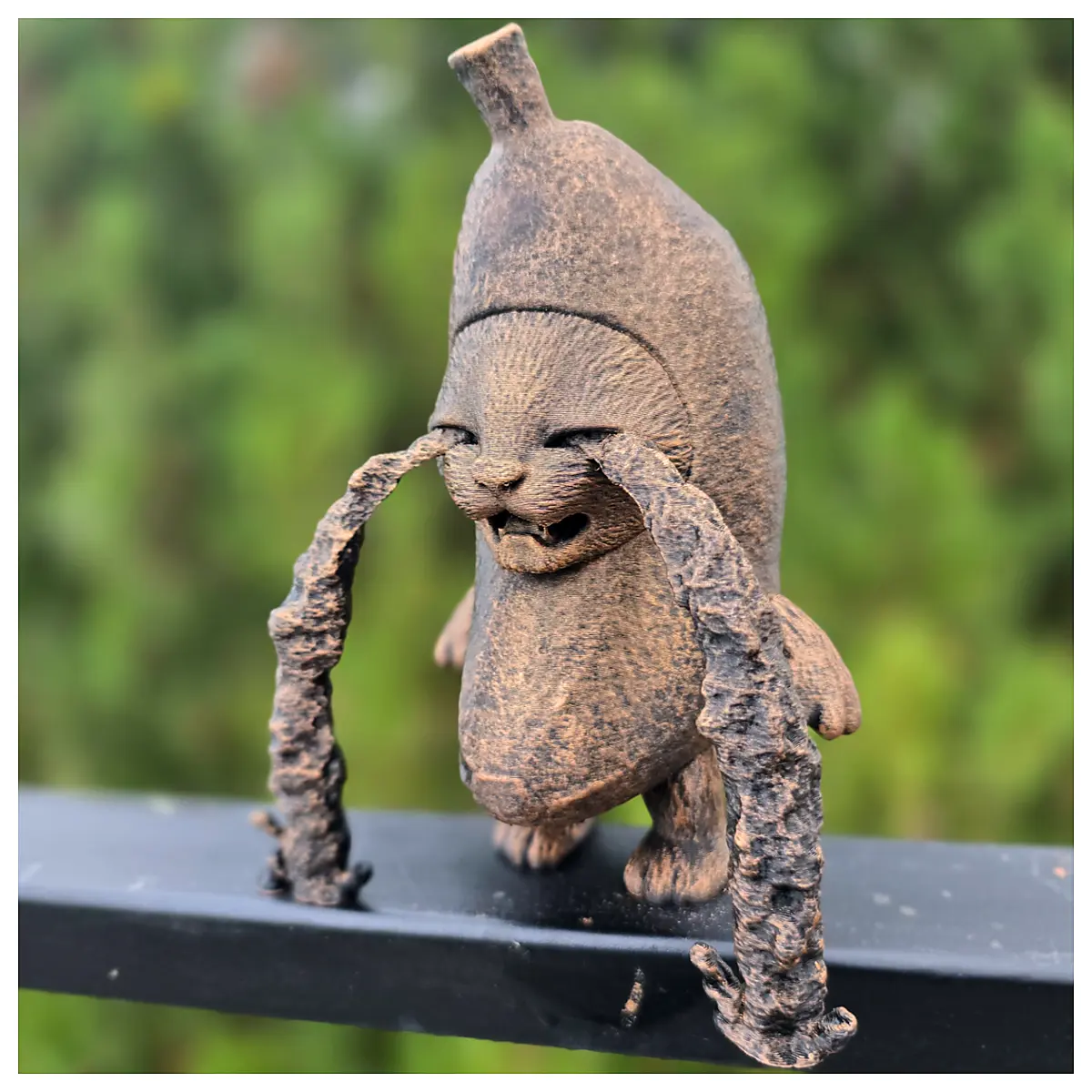 Crying Banana Cat Figurine Decorative Placement Gift Idea Present for Friends Pets Decor