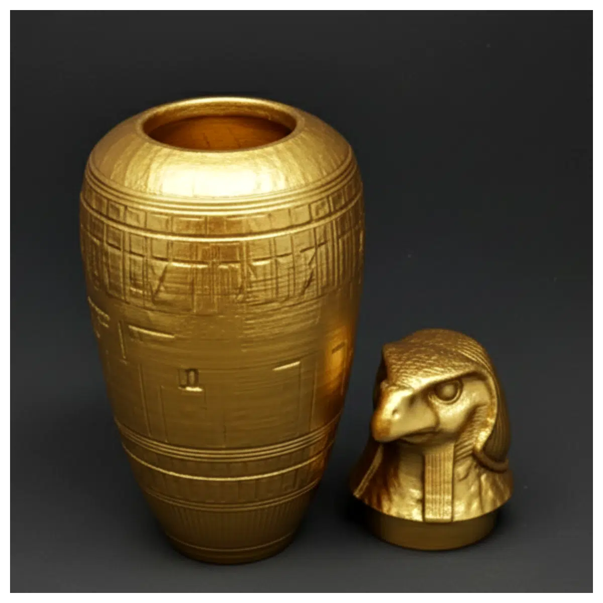 Canopic Jar Ancient Egypt Nakht Tomb Jar Burial Artifact Egyptian Antiquities Sealed Container Egyptophiles