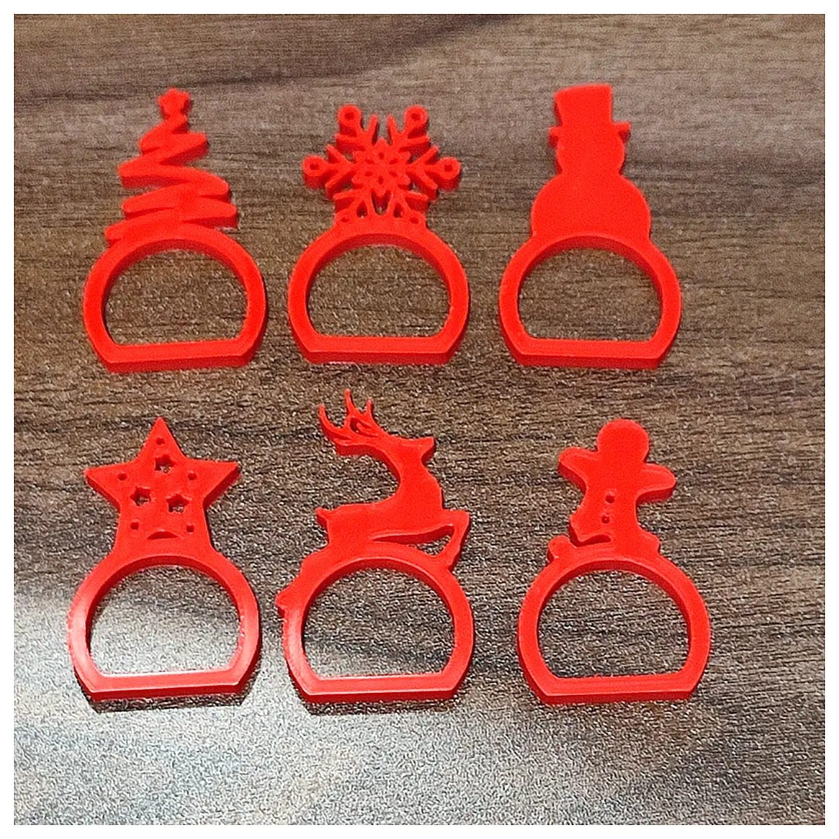 Christmas Napkin Rings Festive Decorations Elegant Refined Christmas Theme Party Supplies Decoration