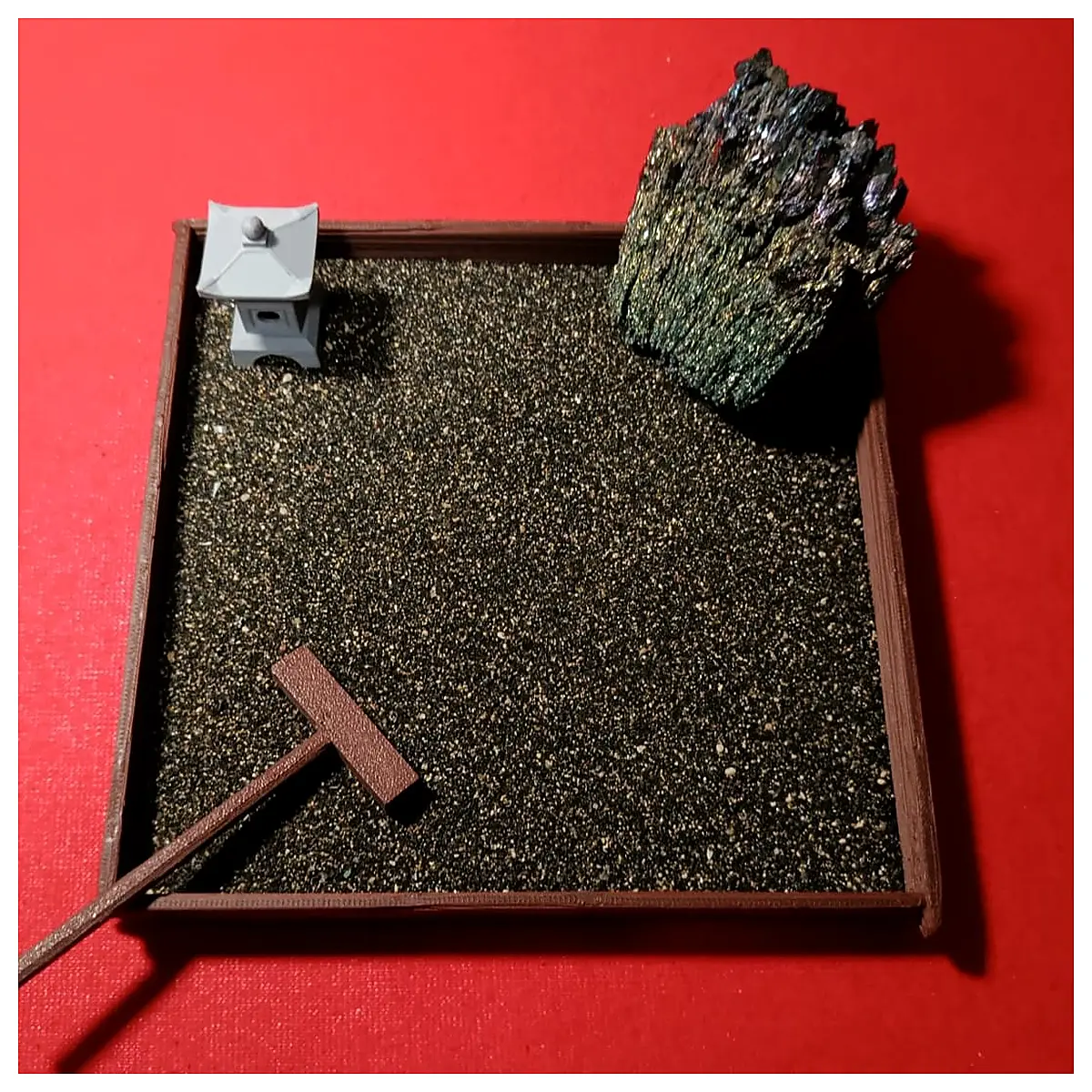 Japanese Zen Garden Desk Hut Miniature Rake Relaxation Desktop Decoration Zen Wabi Sabi Interior Decor