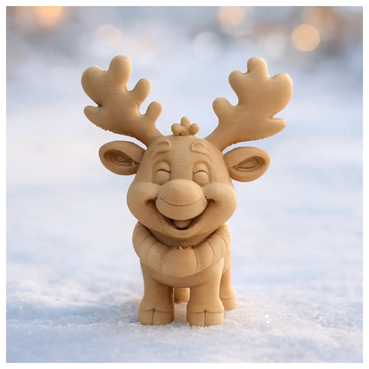 Arctic Reindeer Companion Frost Horn Toy Reindeer Outdoor Kids Toy Plush Animal Figure Gift Fun