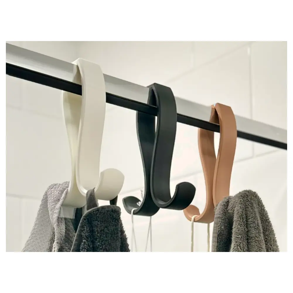 Shower Door Hooks Double Sided Bathroom Hooks Anti Slip Hooks Shower Door Accessories Fixing Hardware