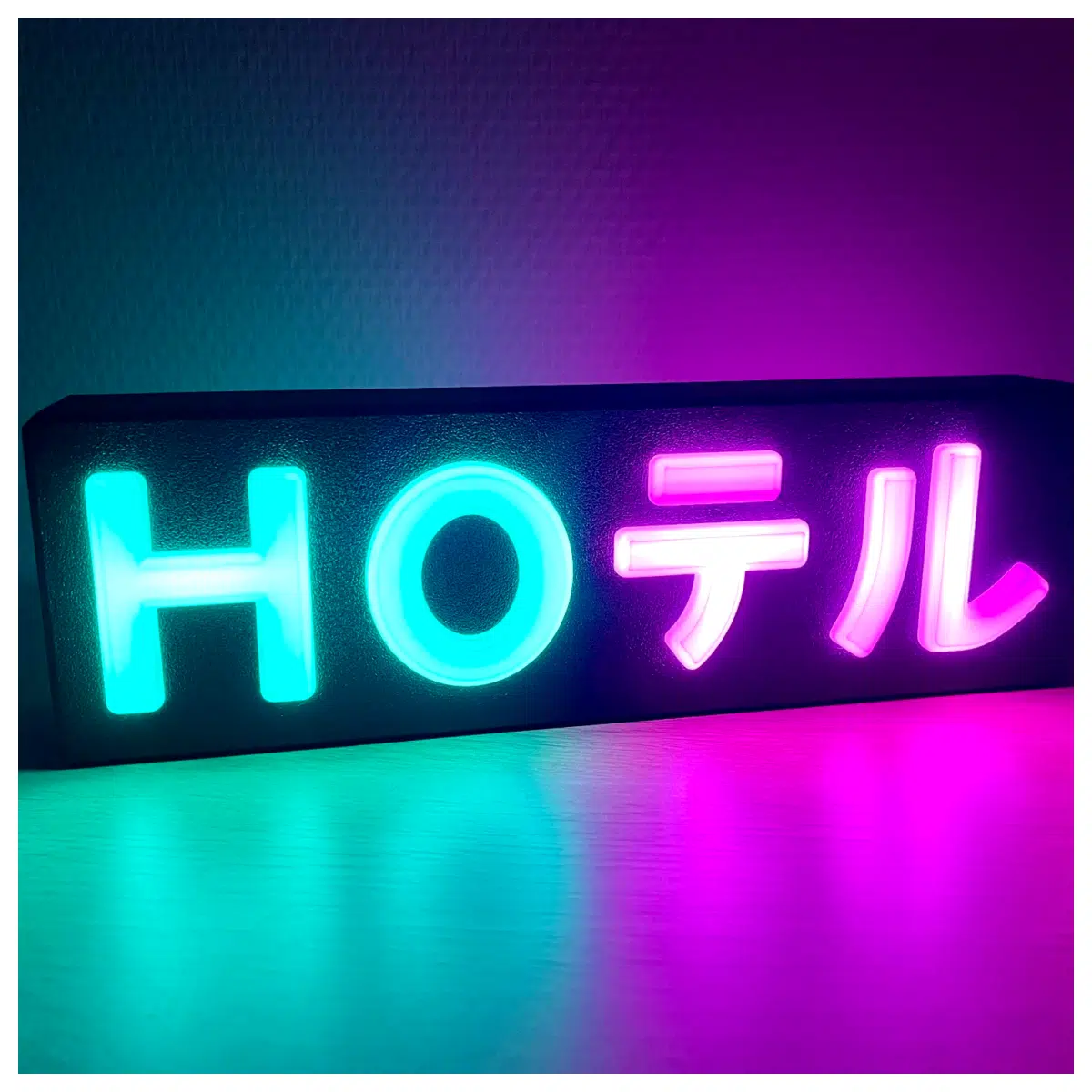 2077 Hotel H O Glowing Sign Neon Decoration Game Accessory Nightclub Atmosphere Lighting