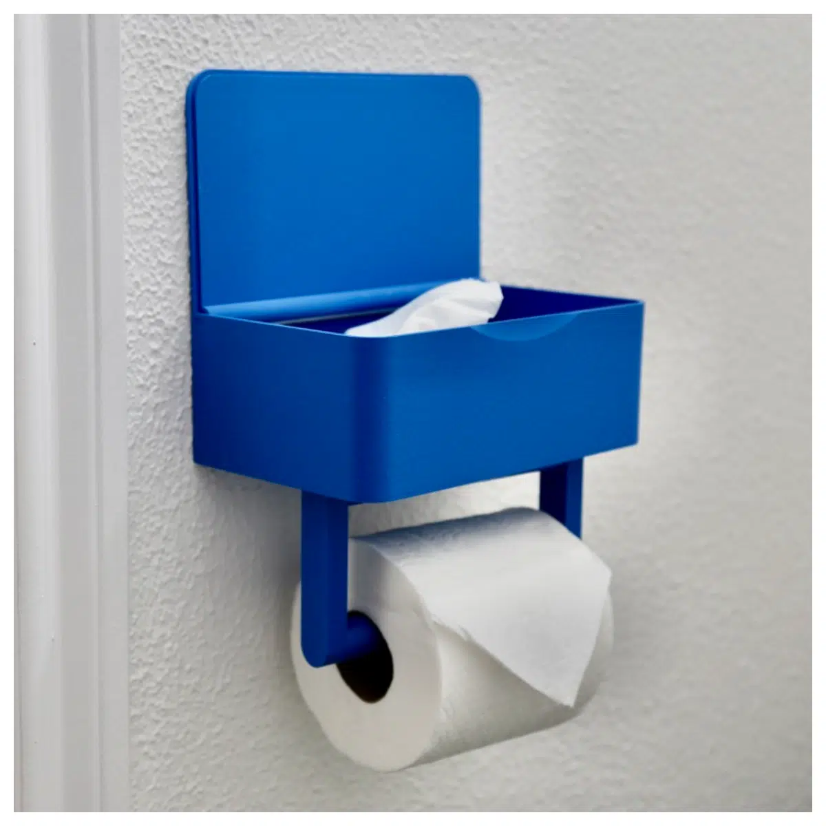 Screwless Paper Towel Holder Stand Tissue Box Organizer Simple Shelf Kitchen Bathroom Multi Purpose