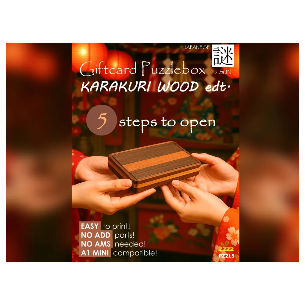 Japanese Puzzle Box Gift Card Mechanism Wooden Edition Brain Teaser Puzzle Box Challenge Fun