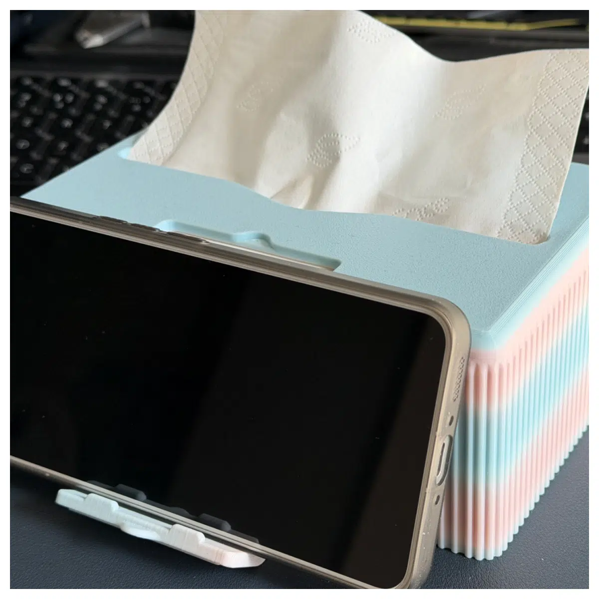 Tissue Box Phone Stand Mobile Phone Holder Stand Desk Phone Stand Adjustable Phone Holder Accessory