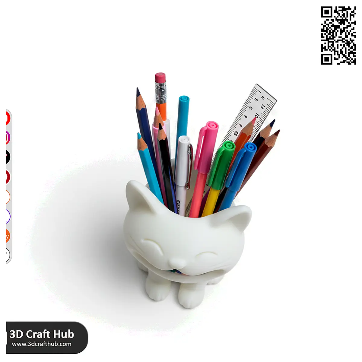 Cute Cat Pencil Holder Design Small Animal Desk Organizer Creative Decoration Gift Idea Office School Supplies