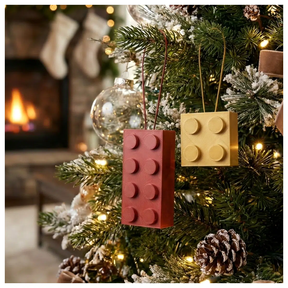 Building Block Christmas Tree Decorations DIY Assemble Creative Toys Christmas Gift Building Blocks Assemble Toys
