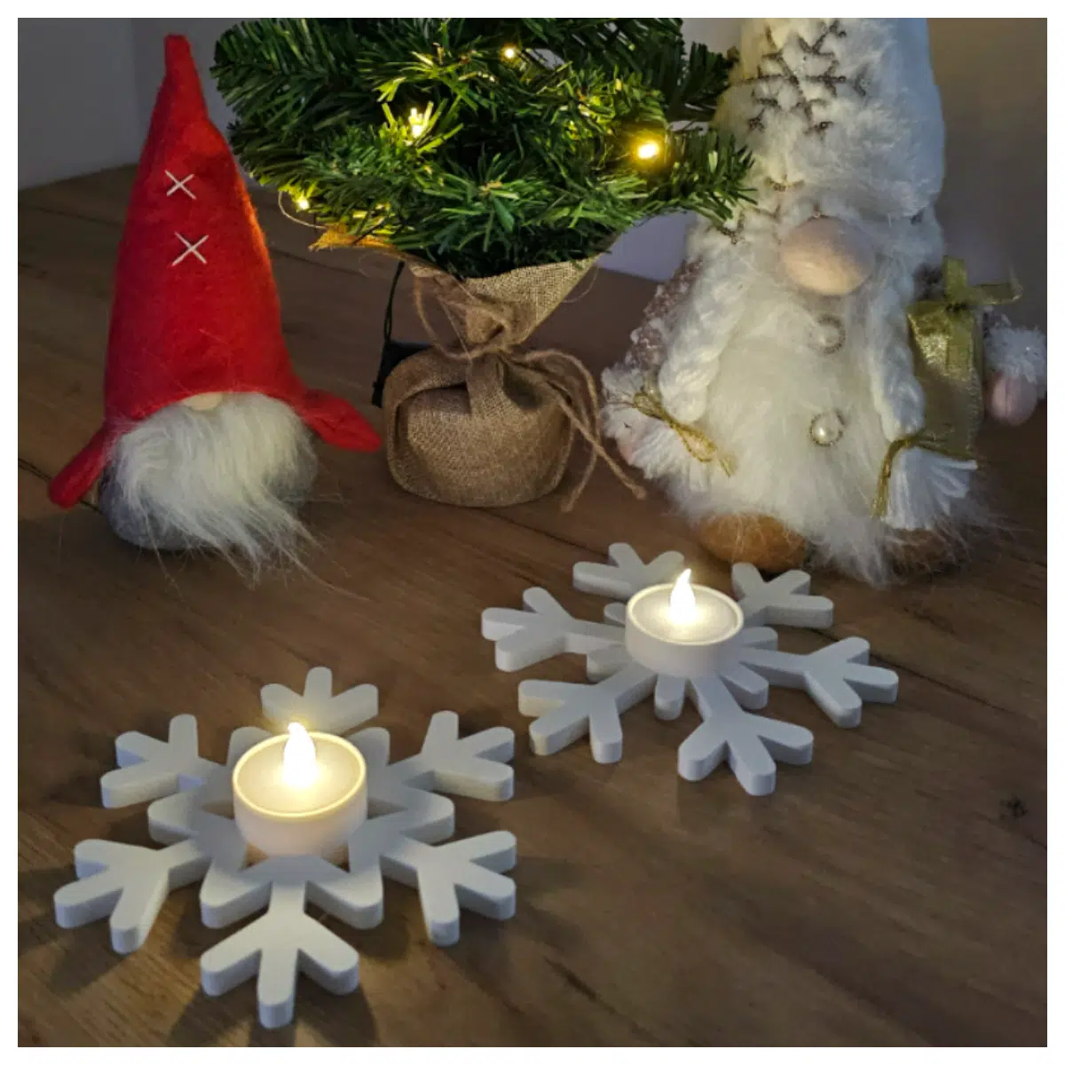 Snowflake Tea Candles Creative Scented Candles Natural Decoration Gift Ideas Festive Presents