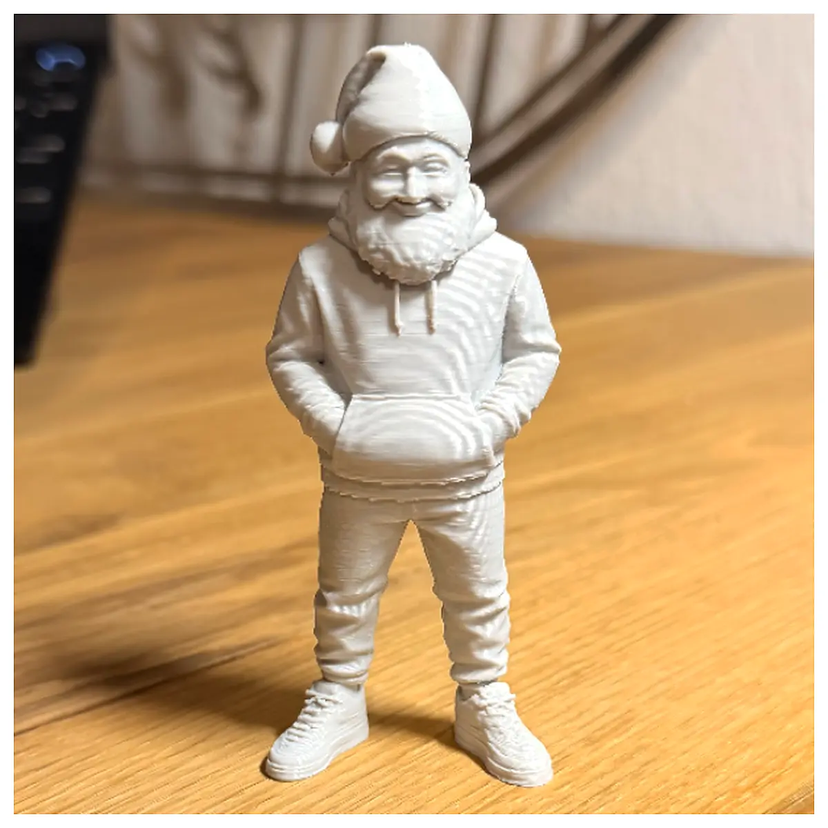 Hooded Santa Claus Christmas Decoration Modern Streetwear Festive Ornament Christmas Decor Holiday Decoration