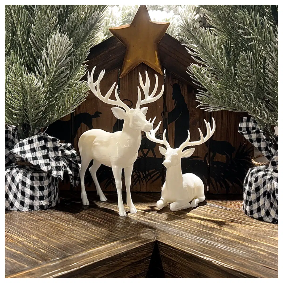 Christmas Reindeer Toy Festive Decoration Kids Gift Party Accessories Christmas Deer Model New Year Display