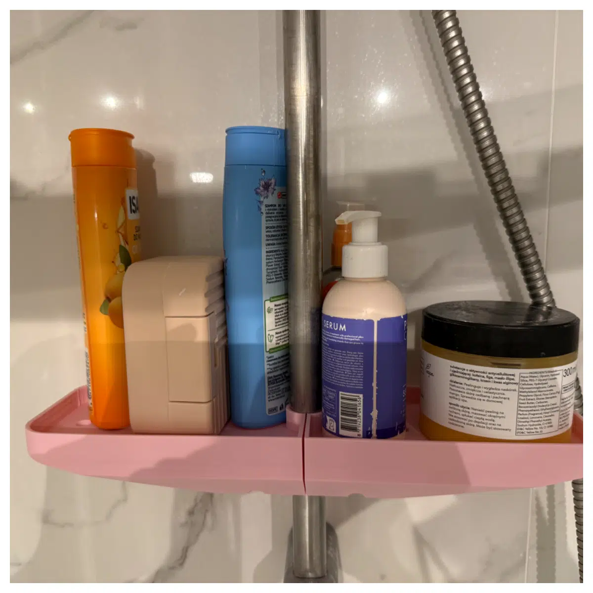 22mm Shower Pipe Shelf Bathroom Storage Shower Accessories Bath Supplies Multi Functional Wall Mounted