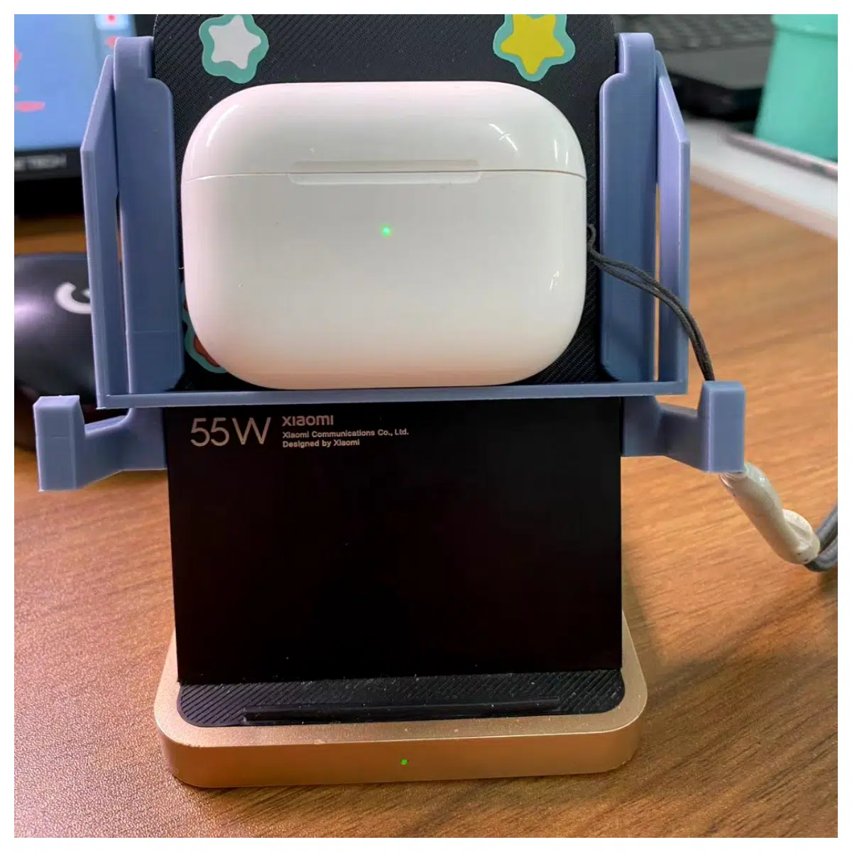 Wireless Charging Stand Landscape Phone Earbud Charger Mobile Phone Holder Fast Wireless Charging