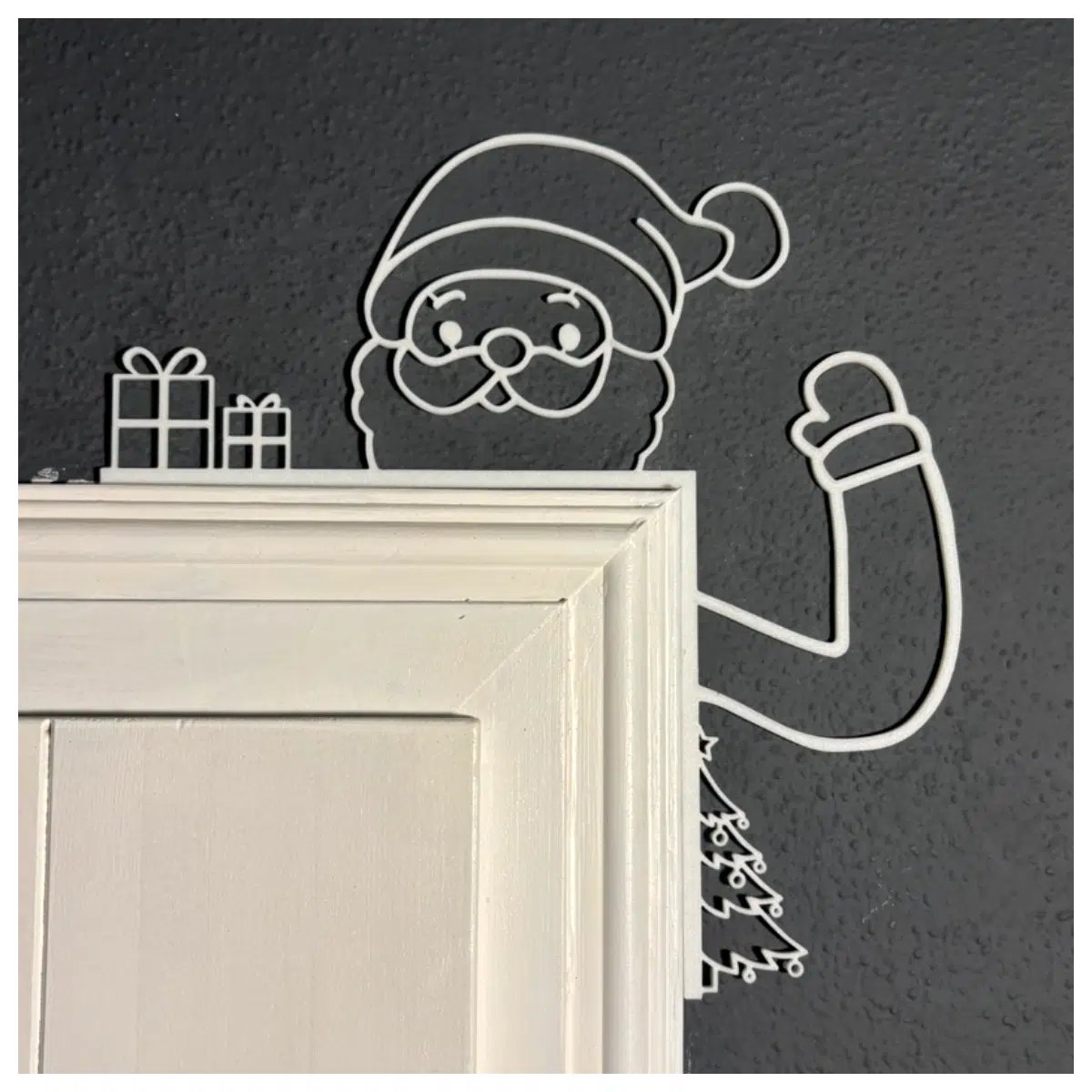 Santa Door Frame Decoration Festive Decor Christmas Decorations Christmas Gift Christmas Theme Festive Accessories