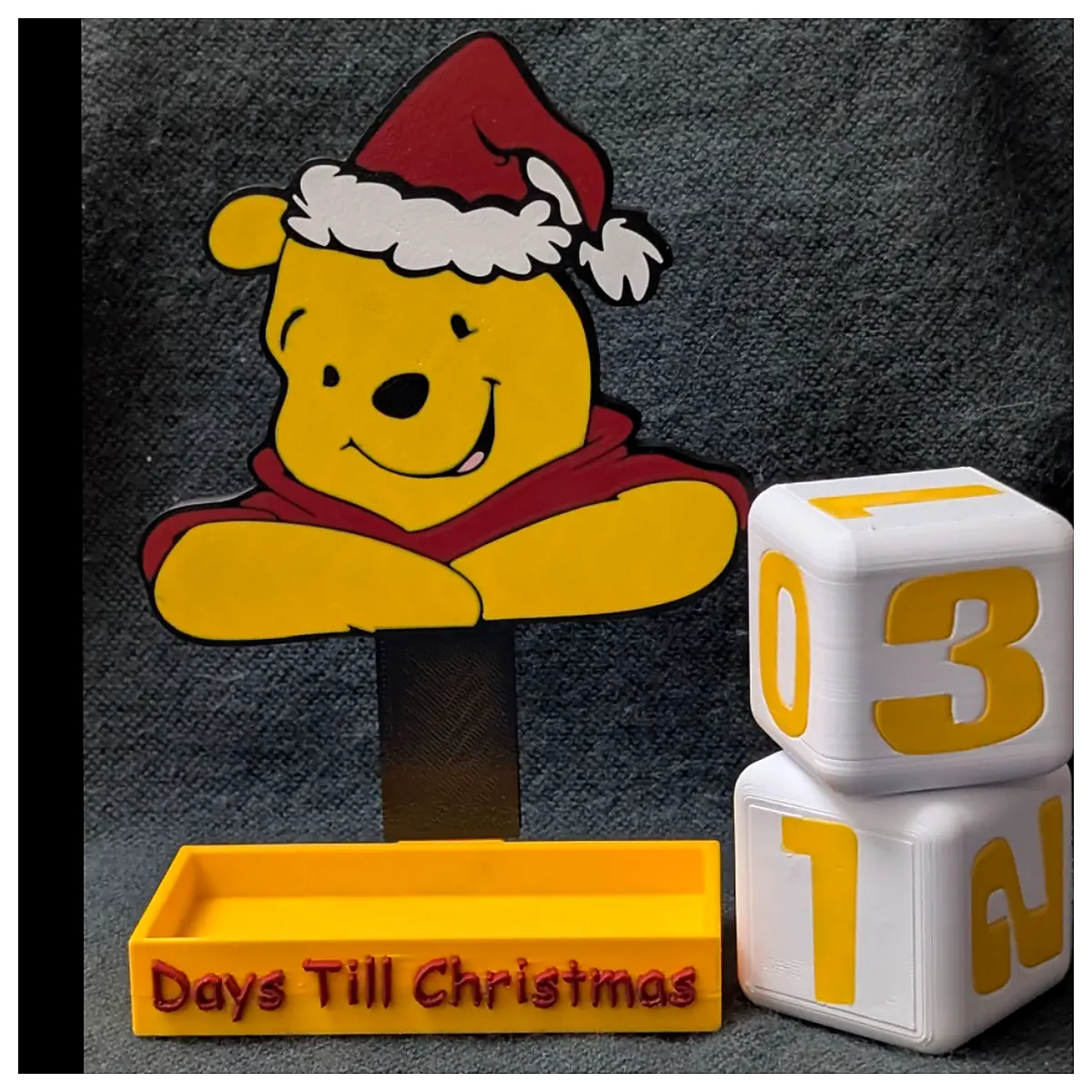Winnie the Christmas Countdown Calendar Christmas Gift Decoration Festive Decor Christmas Decorations Limited Quantity