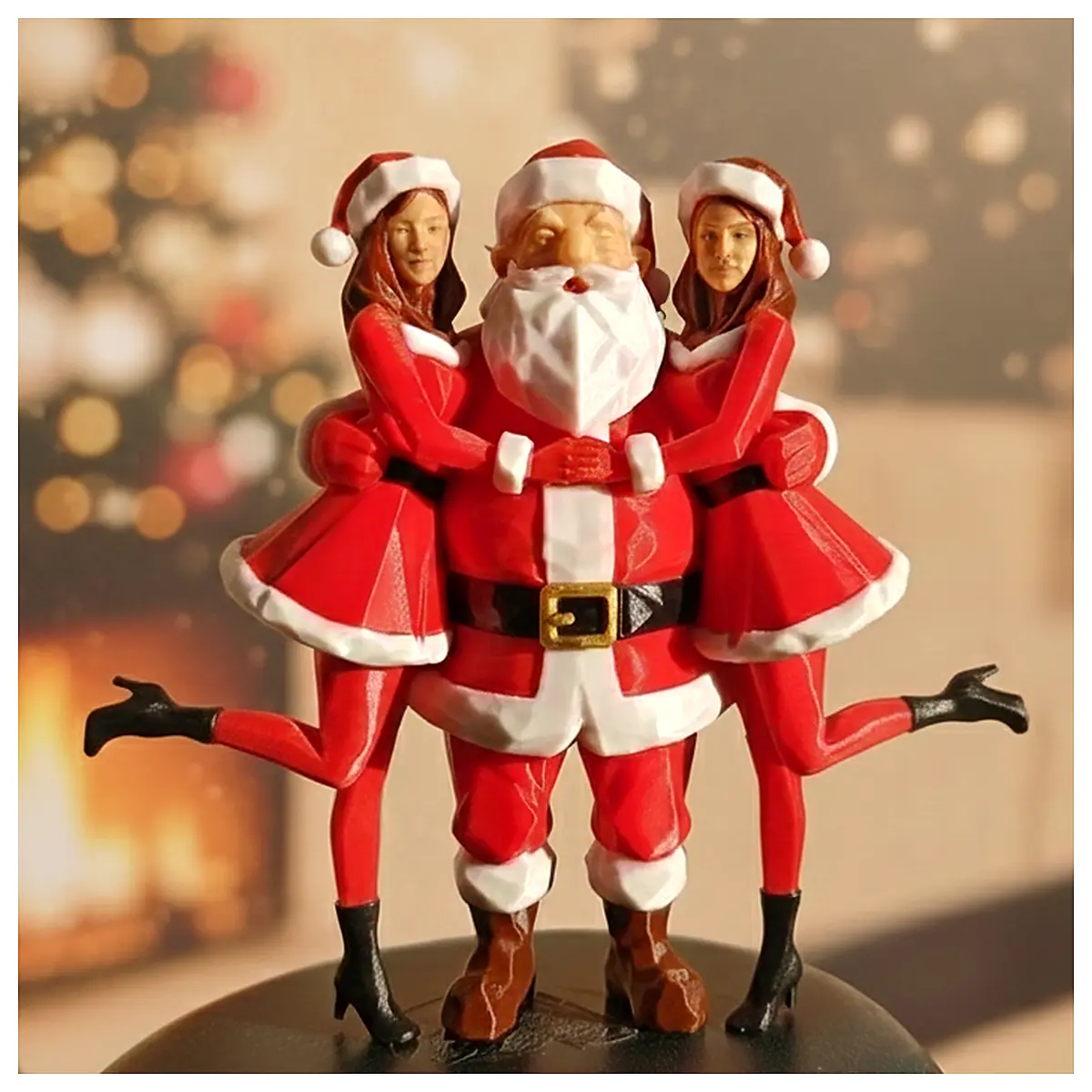 Santa Claus 3D Model Low Poly Download Editable Scene Animation