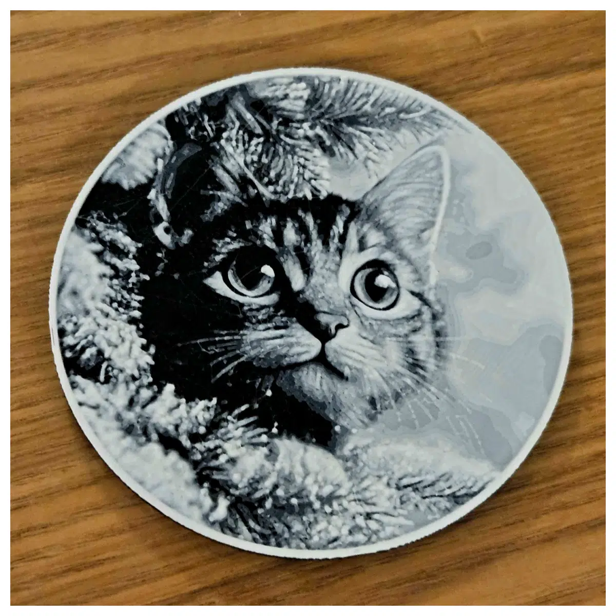 Cat Christmas Tree Coasters Cute Heat Insulated Mat Desk Decoration Pet Gift Coffee Mat