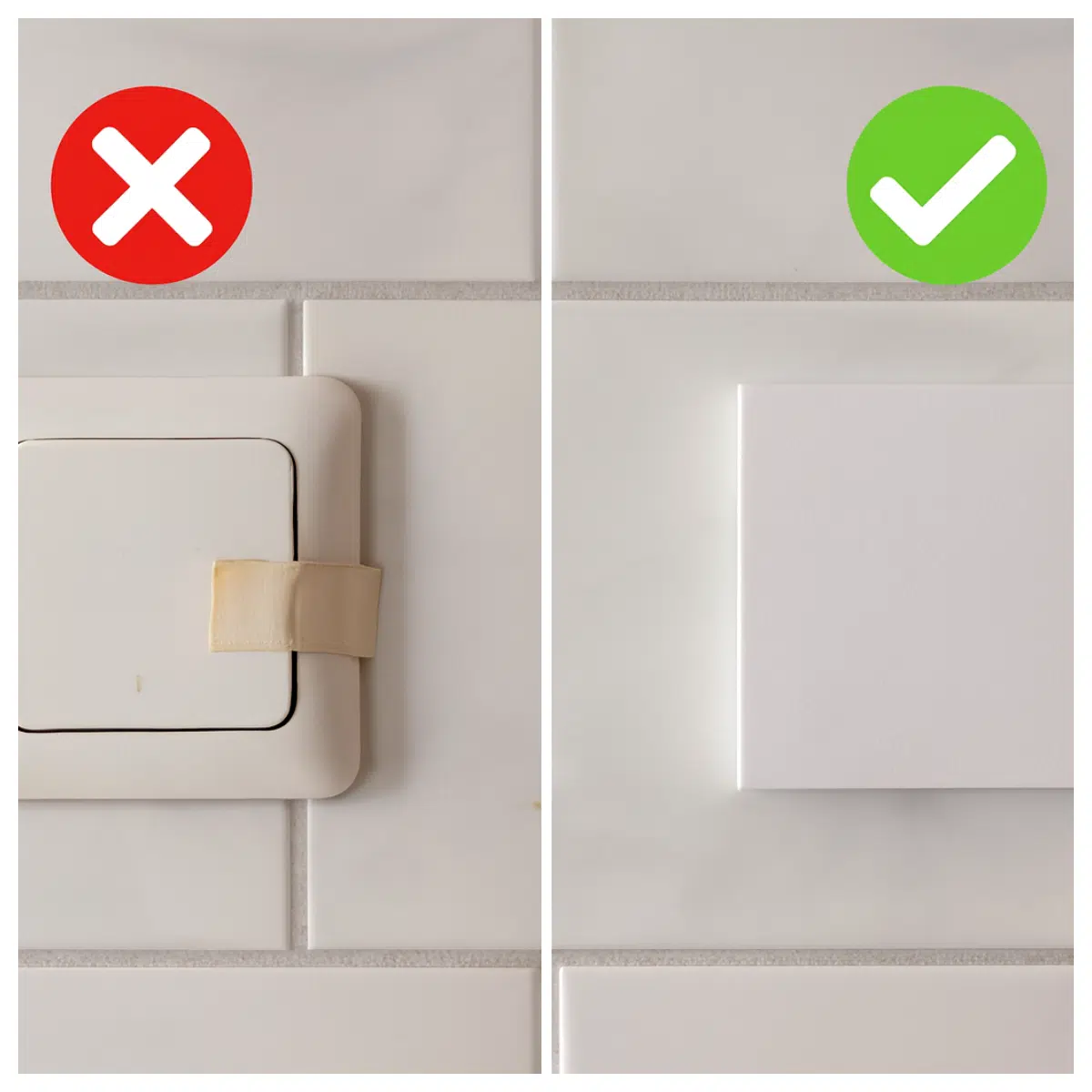 Switch Socket Cover Plate 81mm x 81mm Electrical Parts Panel Home Repair Decoration