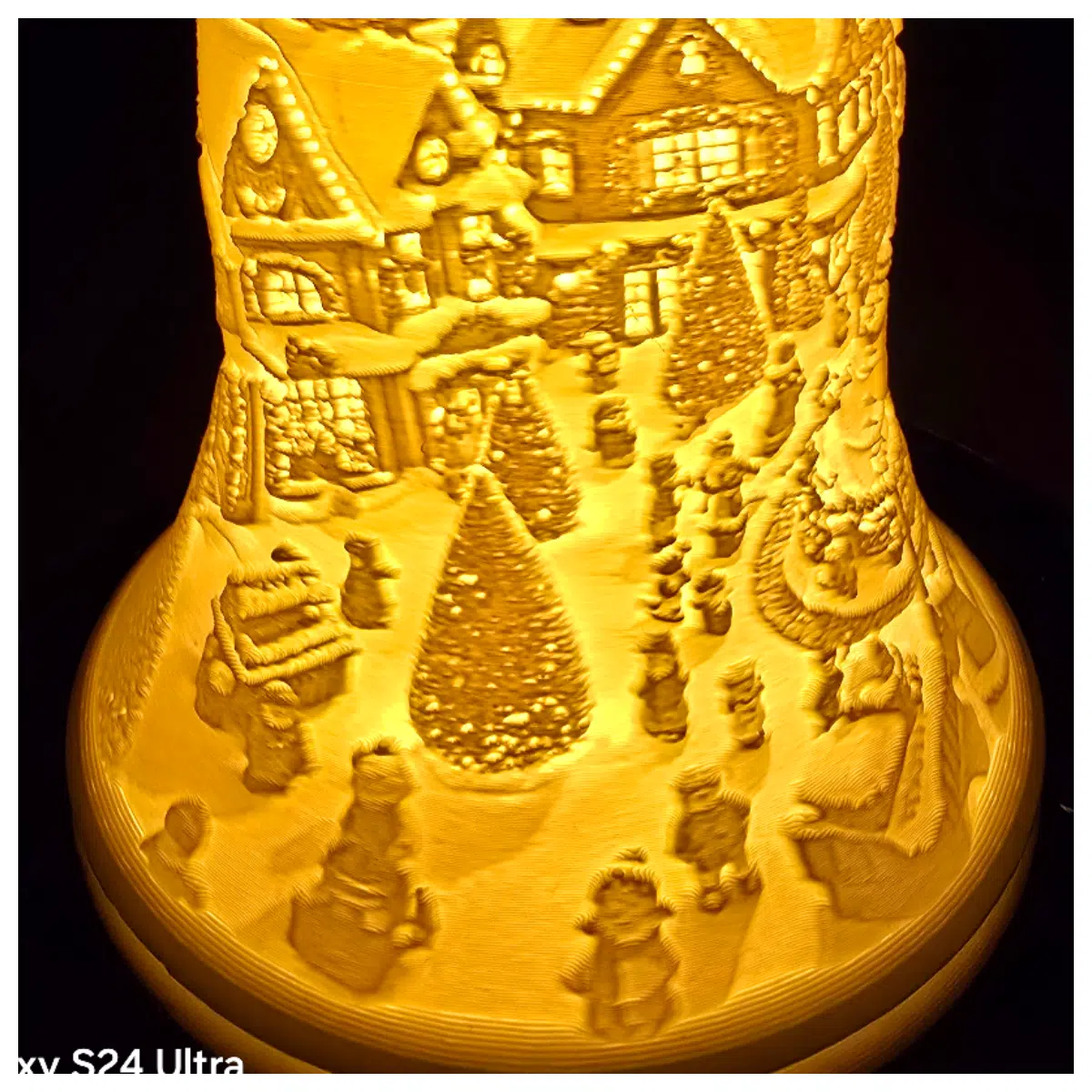 Christmas Ornament Village Decoration Bell Relief Shadow Festive Hanging Ornament Christmas Gift Decoration Accessories