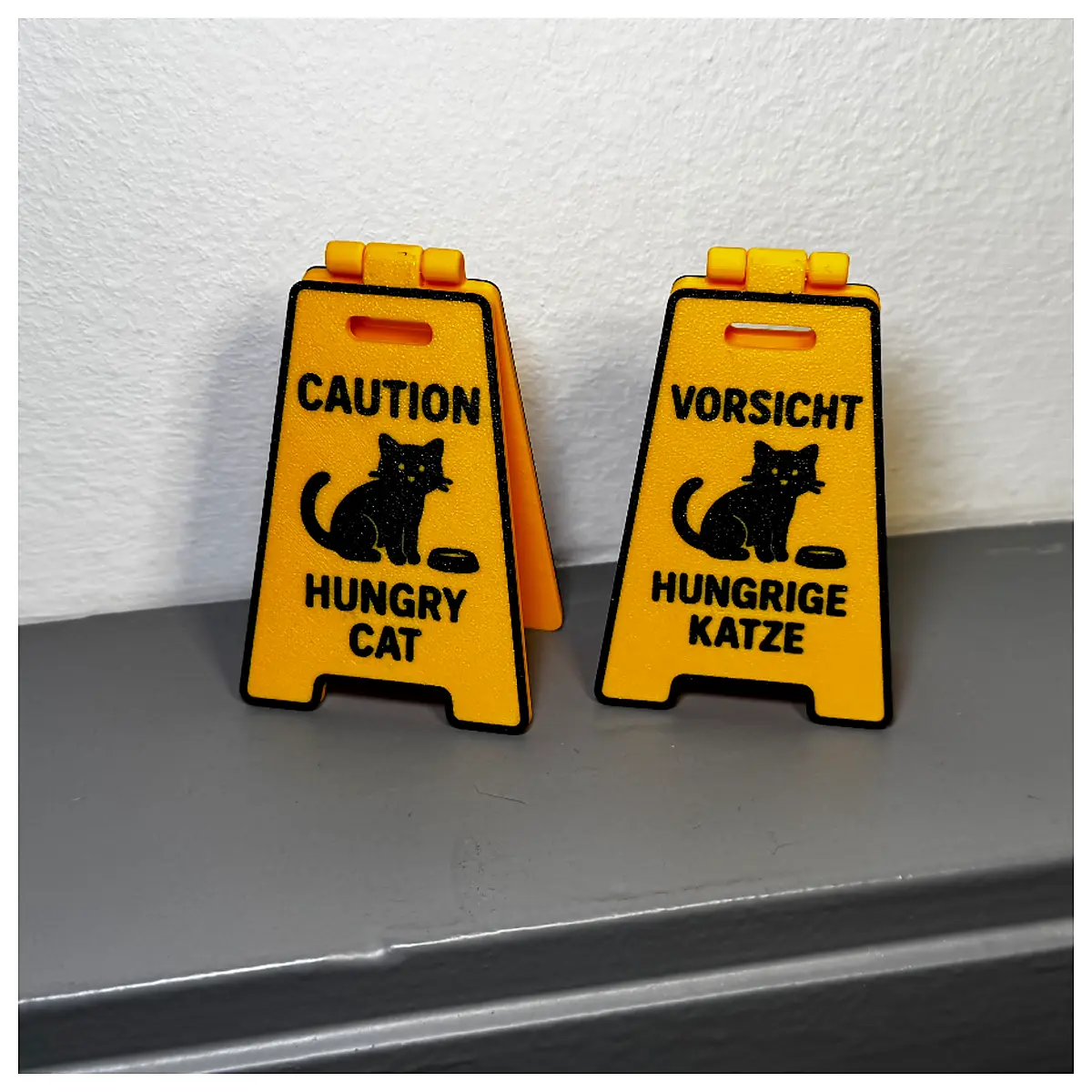 Mini Warning Signs Cat Pet Caution Signs Warning Stickers Pet Safety Emergency Alerts
