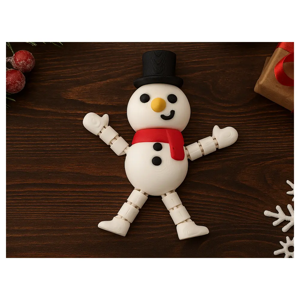 Moving Snowman Toy Joint Christmas Decoration Active Christmas Gift Multi Joint Snowman Figurine