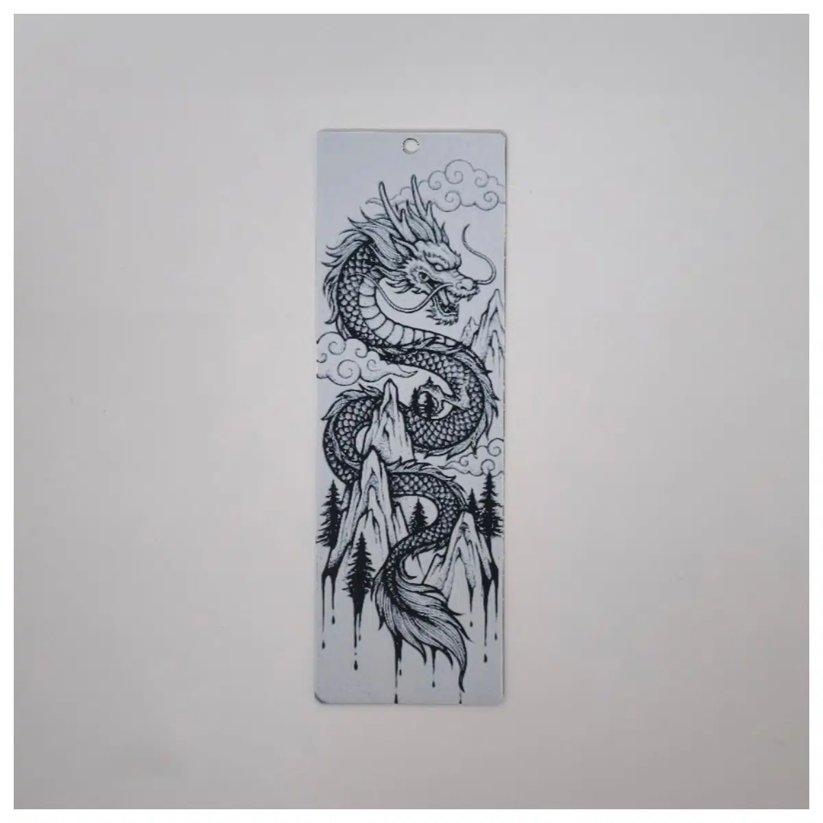 Mountain Dragon Bookmark Dragon Theme Art Bookmark Anime Bookmark Collectible Bookmark Hand Painted Bookmark Gift Dragon Culture