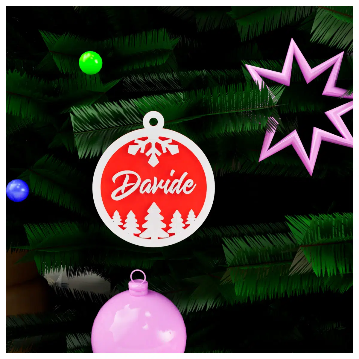 Editable Christmas Decorations Name Christmas Tree Ornaments Holiday Decor Christmas Festive Accessories Festive Decorations Christmas Gift Ideas