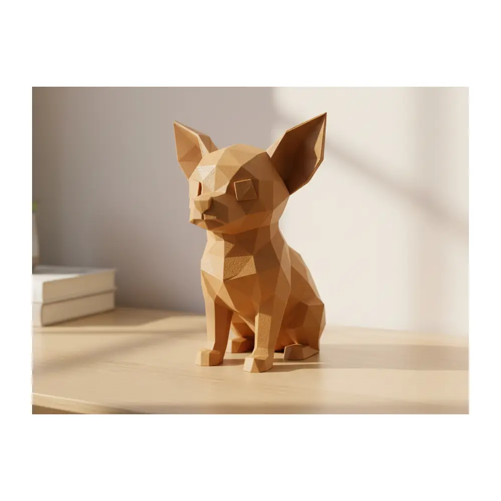 Chihuahua Lowpoly Pet Model Modern Lowpoly Design 3D Printing Toy Accessories