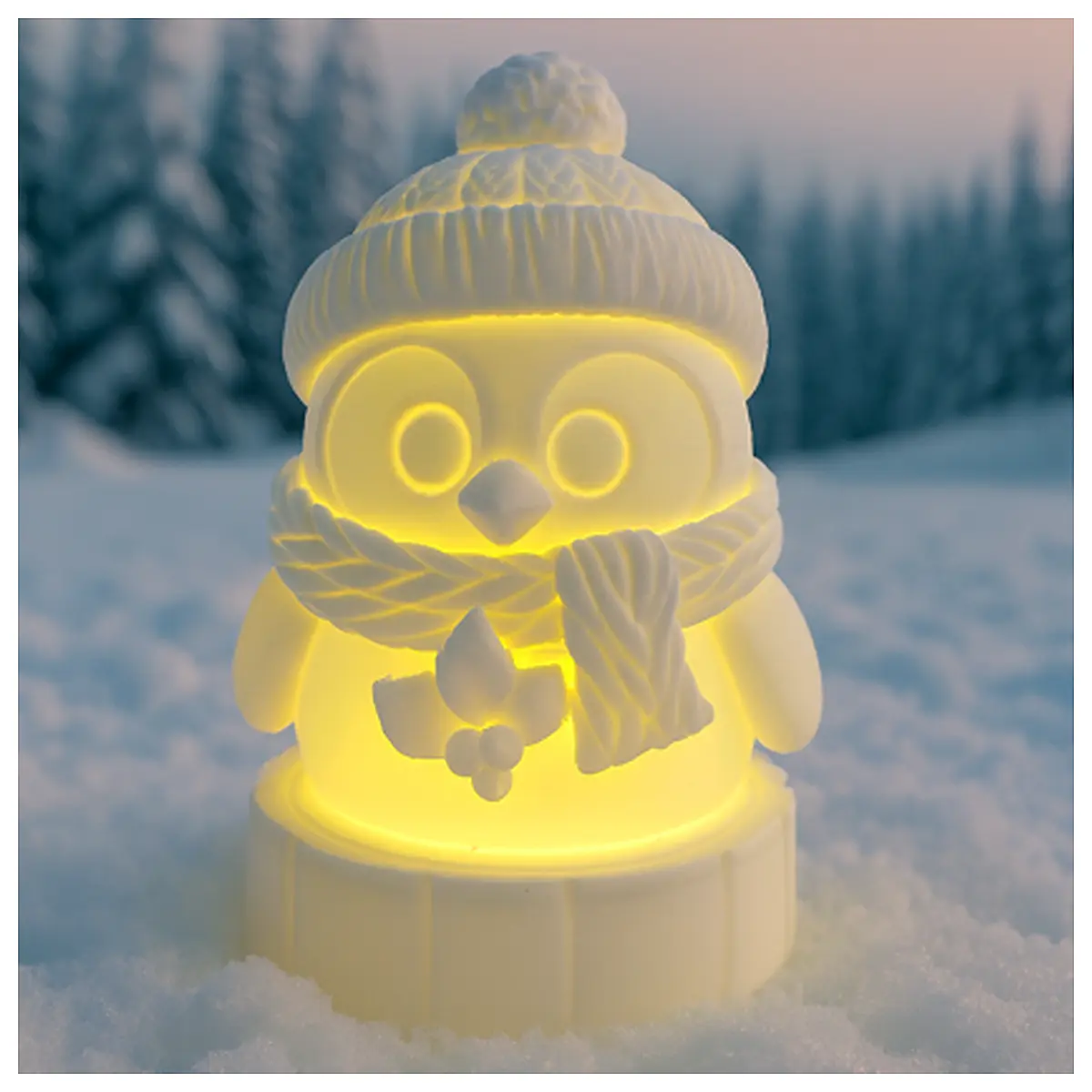 Winter Penguin Toy Glowing Ice Snow Sculpture KC008 Holiday Gift Children Toys Fun Decoration