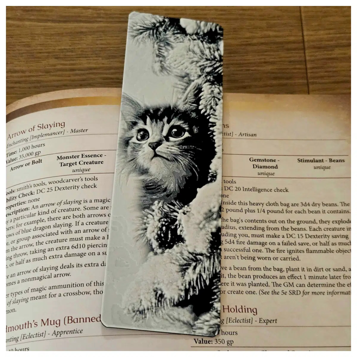 Christmas Cat Bookmark Festive Decoration Christmas Gift Christmas Keepsake Christmas Theme Bookmark