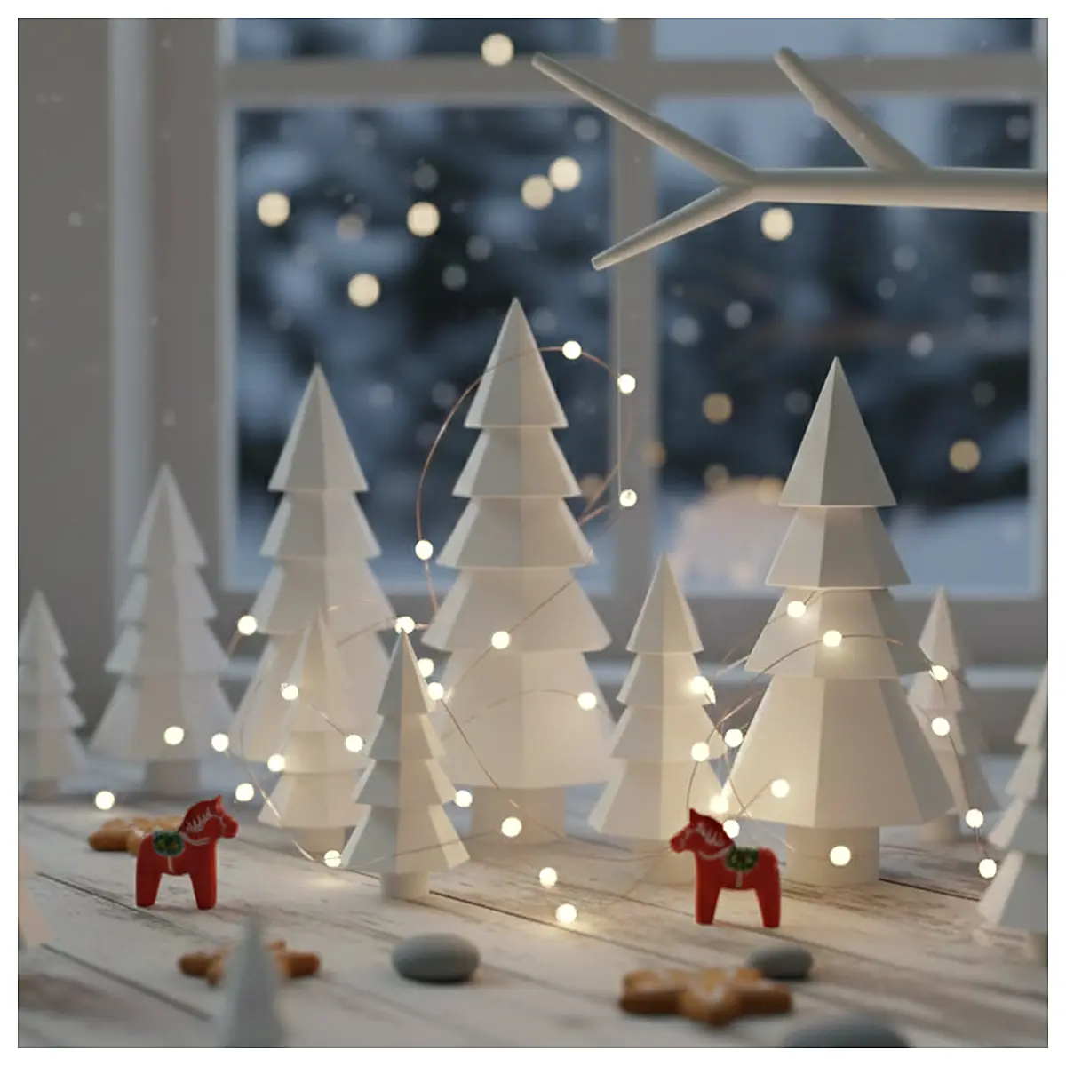 Geometric Minimalist Christmas Tree Festive Decor Christmas Tree Ornament Xmas Decoration Tree Gift