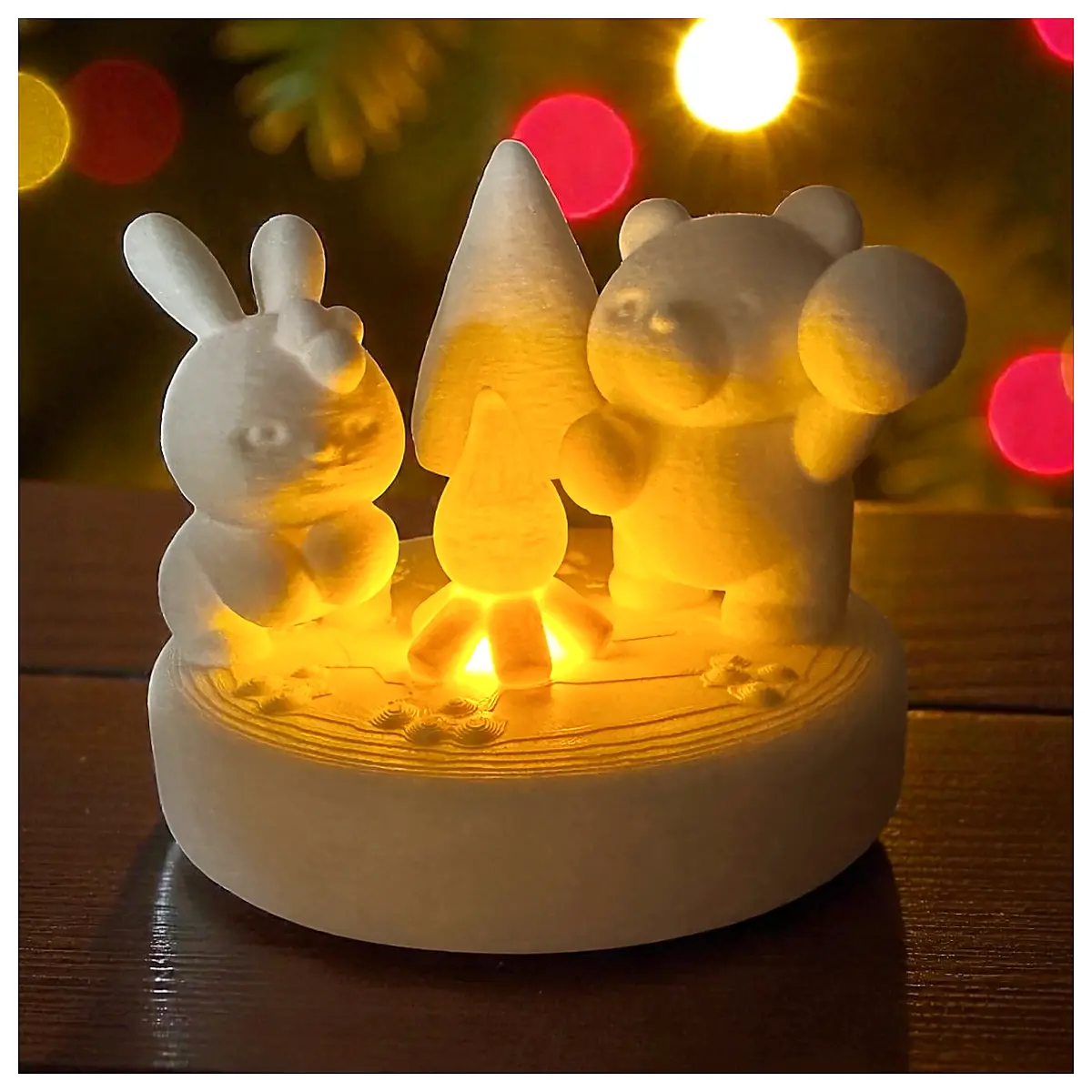 Cozy Snow Fight Lantern Model 3D Decoration Winter Outdoor Activity Model Toy Simulation Festive Gift