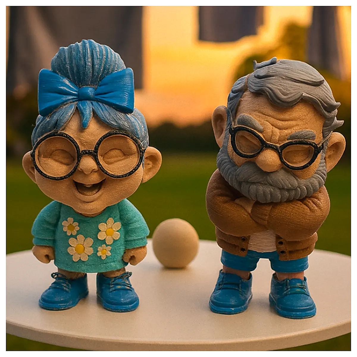 Cartoon Cute Grandparents Set Family Toy Kids Educational Games Parent Child Time