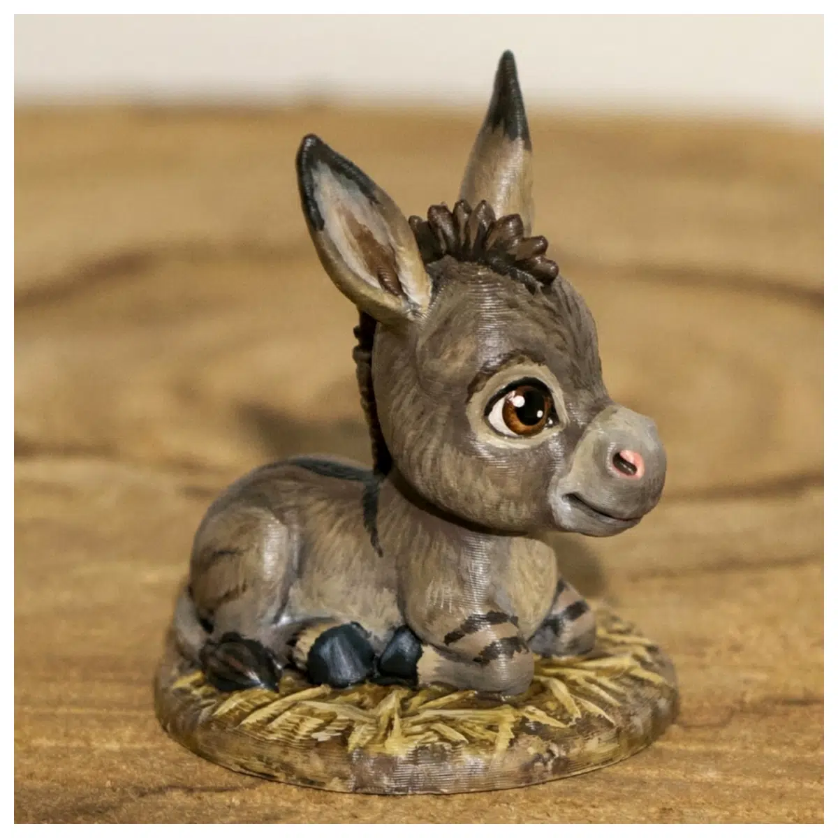 Mini Christmas Scene Donkey Model Festive Decoration Christmas Nativity Scene Small Scene Holiday Gift
