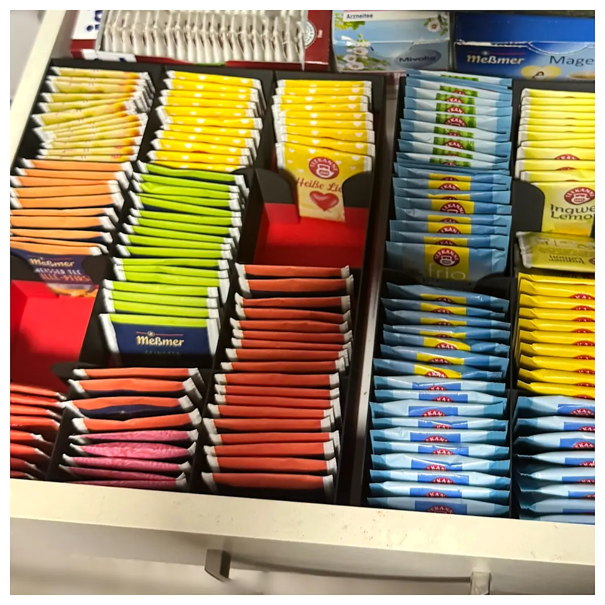 Tea Bag Organizer 12 Compartments Tea Leaf Storage Box Snack Organizer Kitchen Storage Multi Purpose Sorting