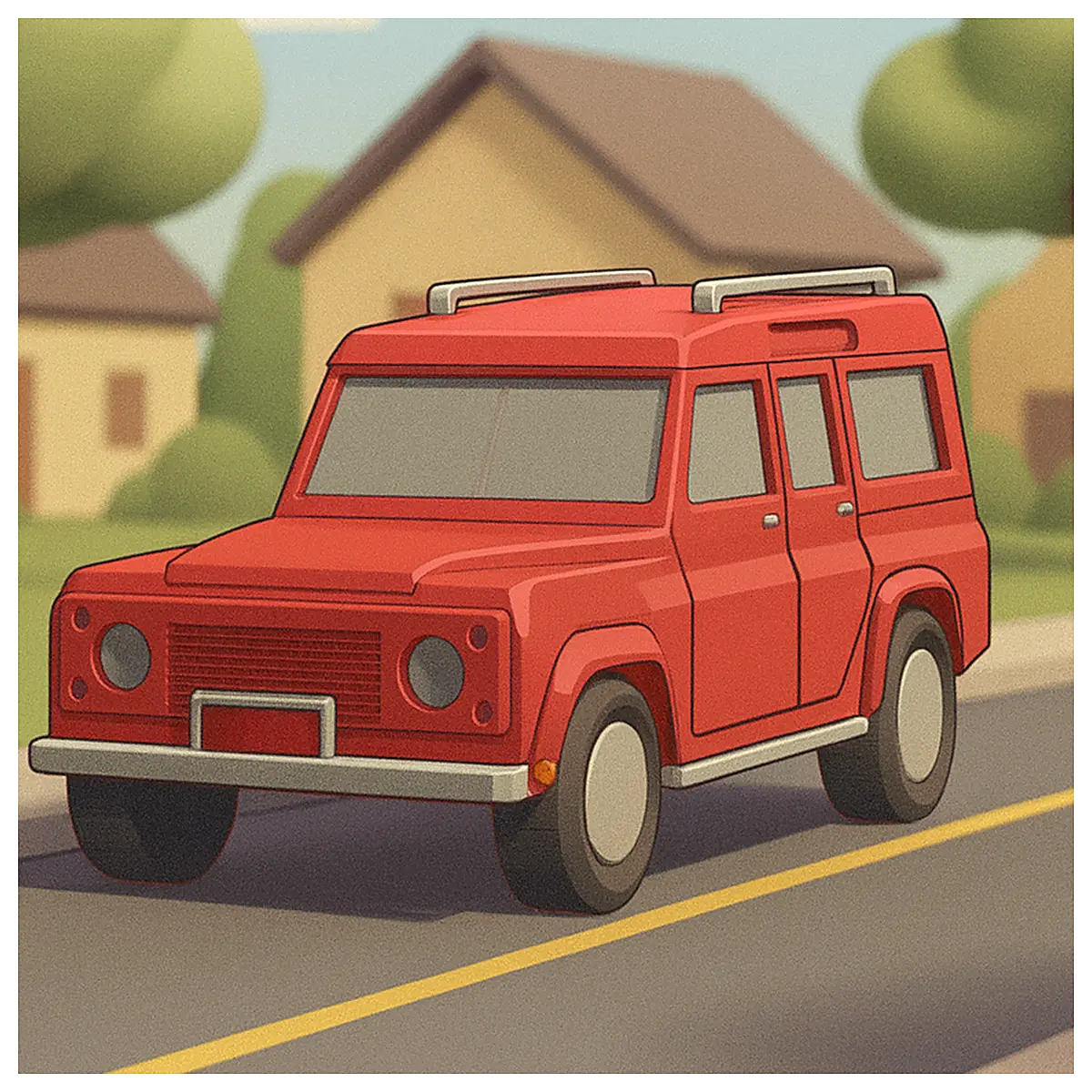 Low Poly Land Defender 4x4 Vehicle Parts Repair Maintenance Off Road
