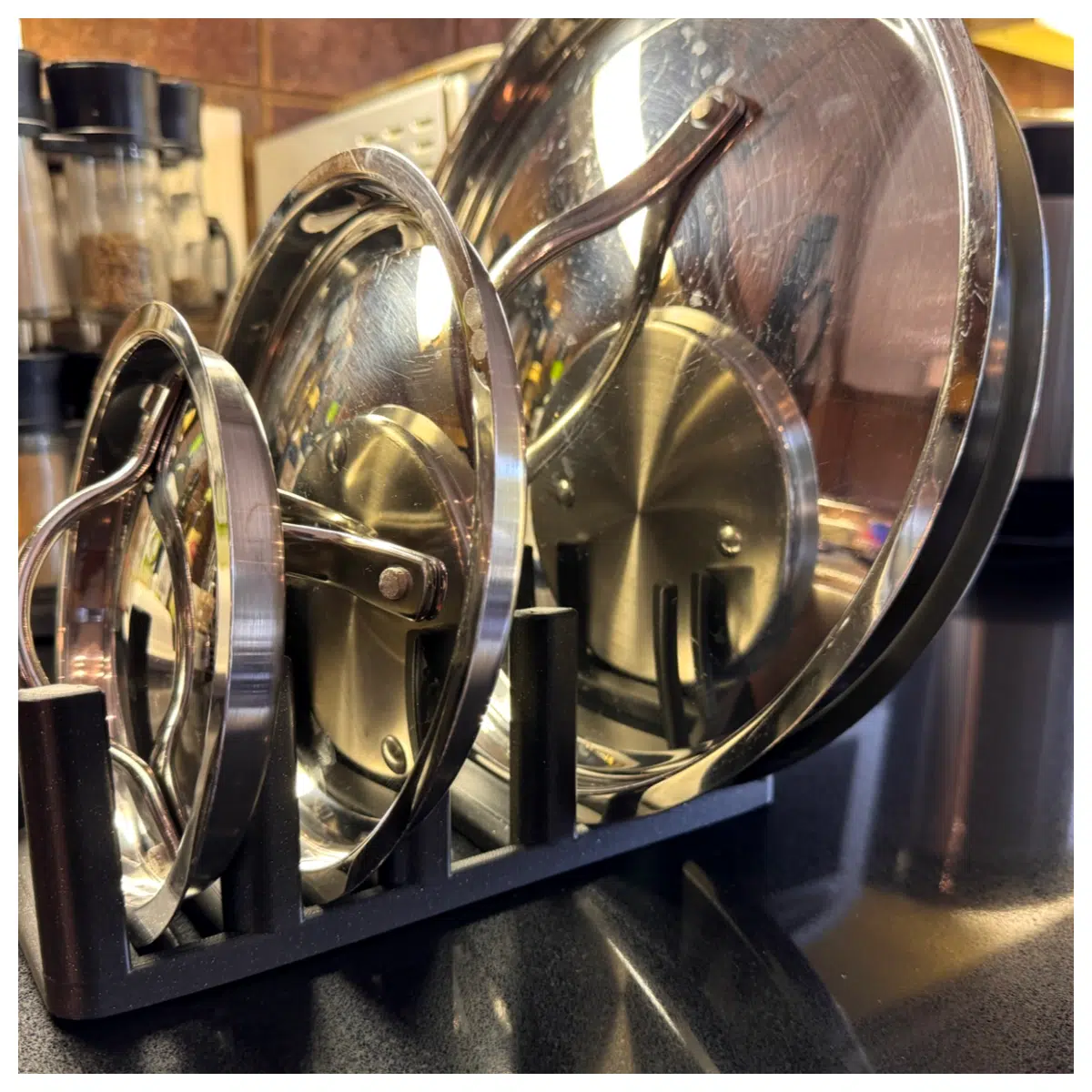 35mm Pot Lid Rack Kitchen Cooking Tool Support Holder Pot Lid Organizer Stove Top Accessory