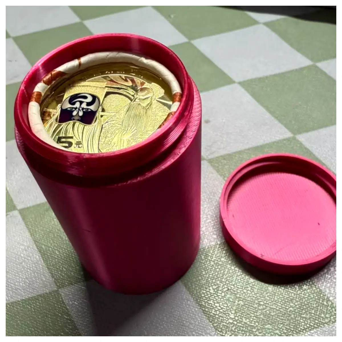 Jingju Coin Commemorative Money Box Coin Storage Box Multi Compartment Holder Protective Coin Case