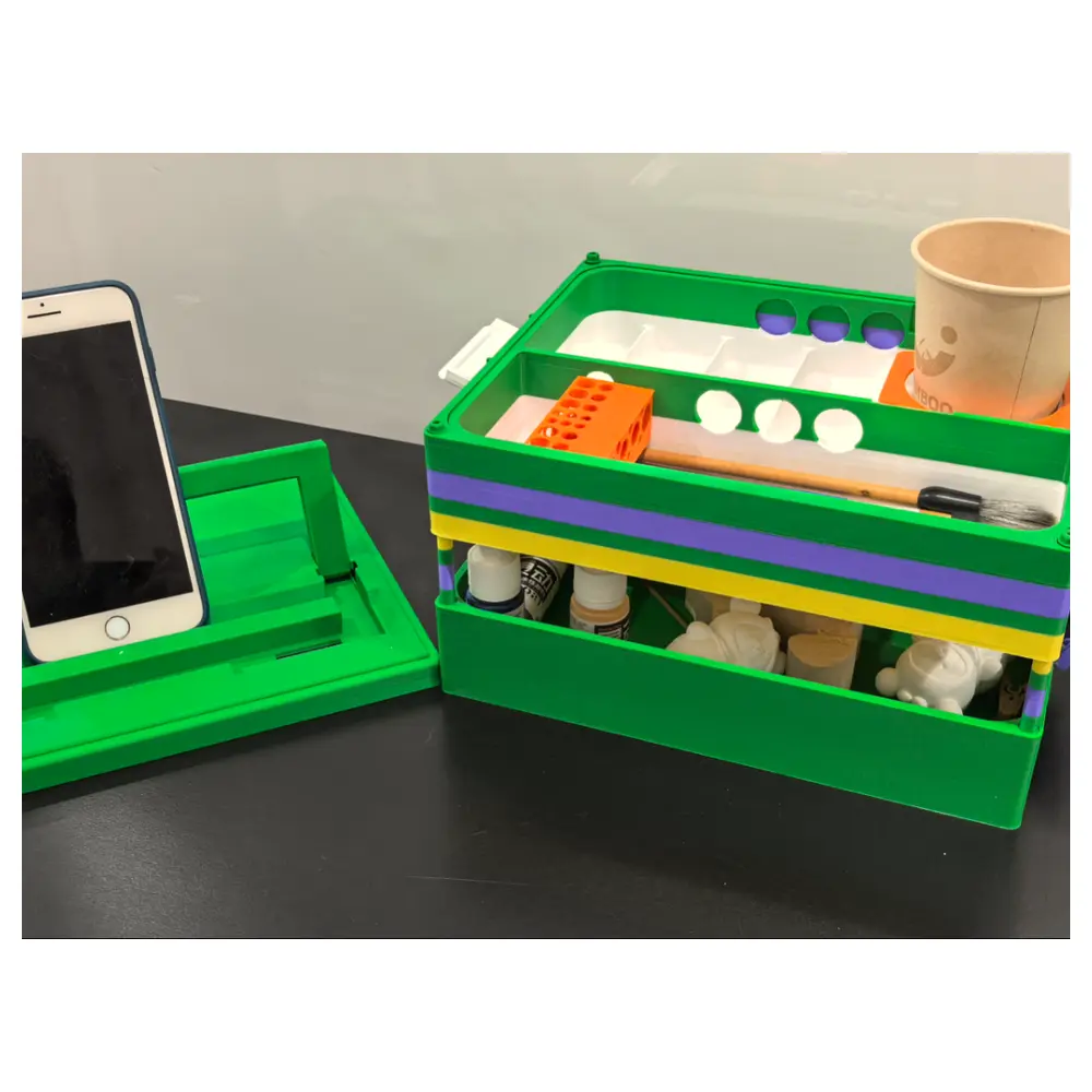 Portable Tool 3D Printed Multi Layer Support Outdoor Toolbox Removable Parts Repair