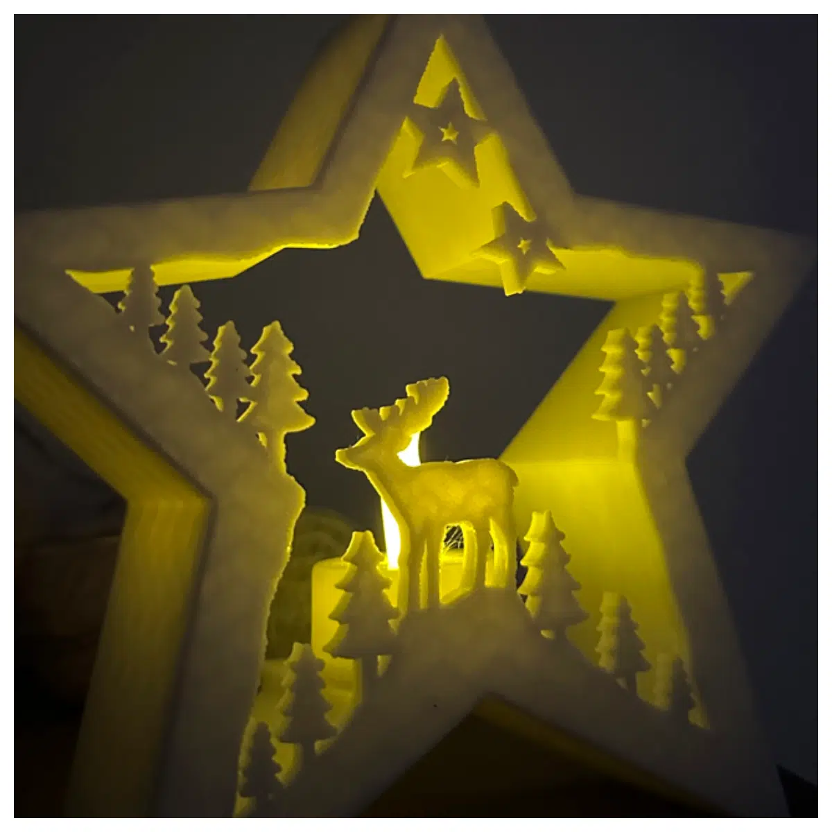 Christmas Deer Star Decoration Star Shaped Festive Gift Home Decor IoT