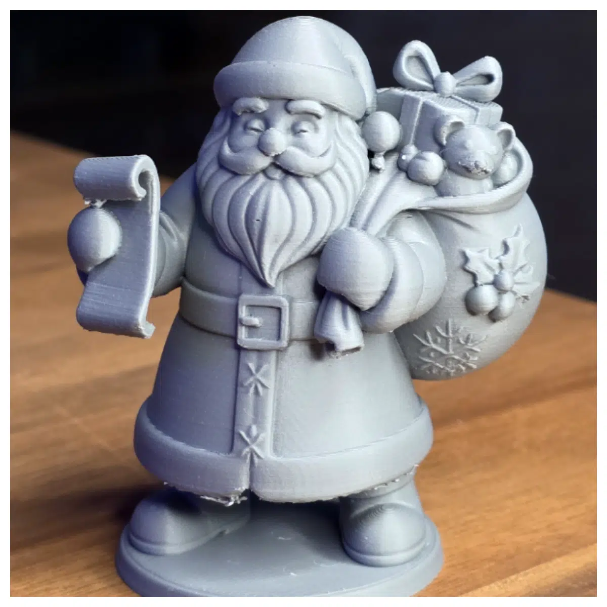 Santa Claus Gift Bag Statue Decorative Figurine Christmas Holiday Ornament Festive Gift Display