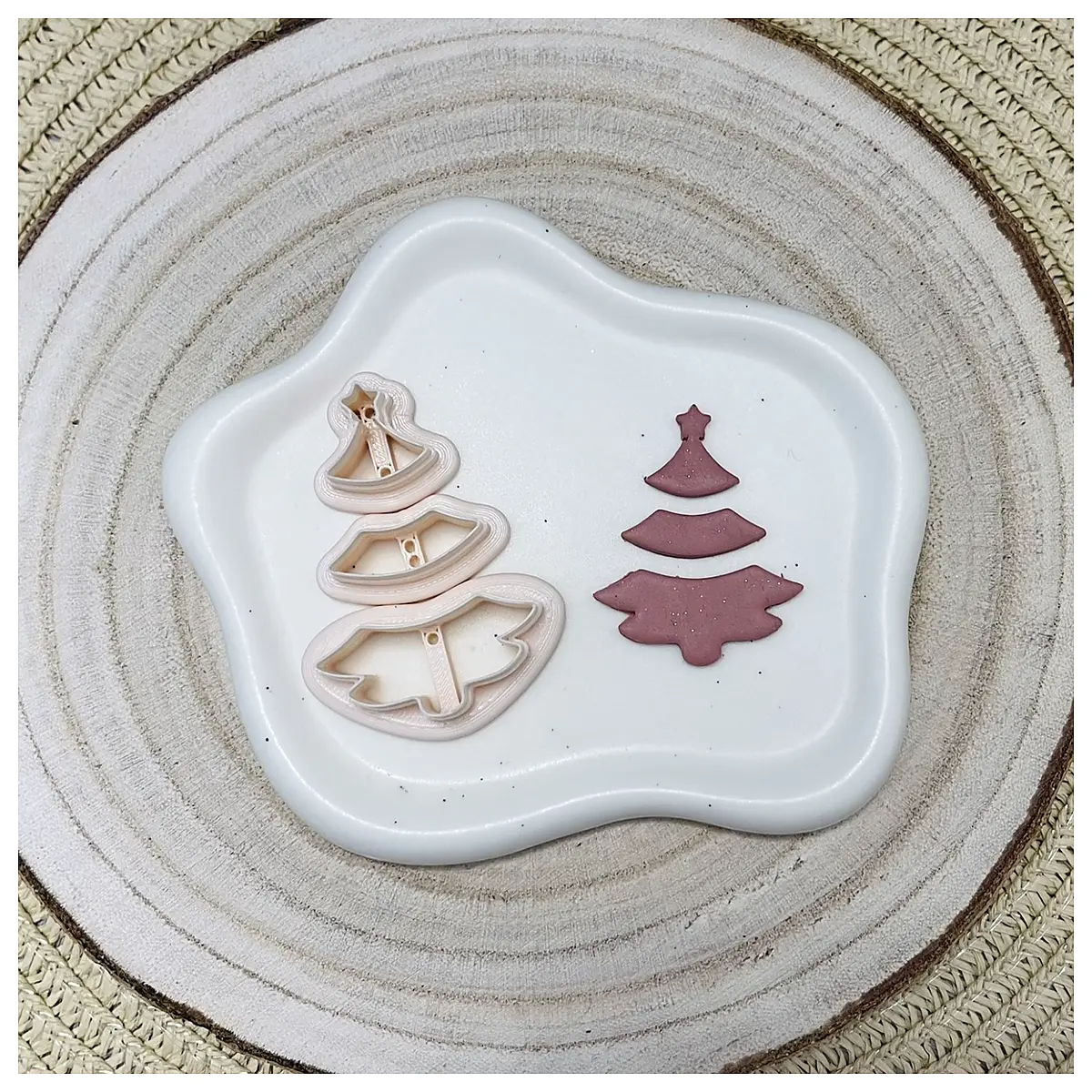 Christmas Tree Polymer Clay Earring Cutter Tool Soft Clay Making Christmas Decoration DIY