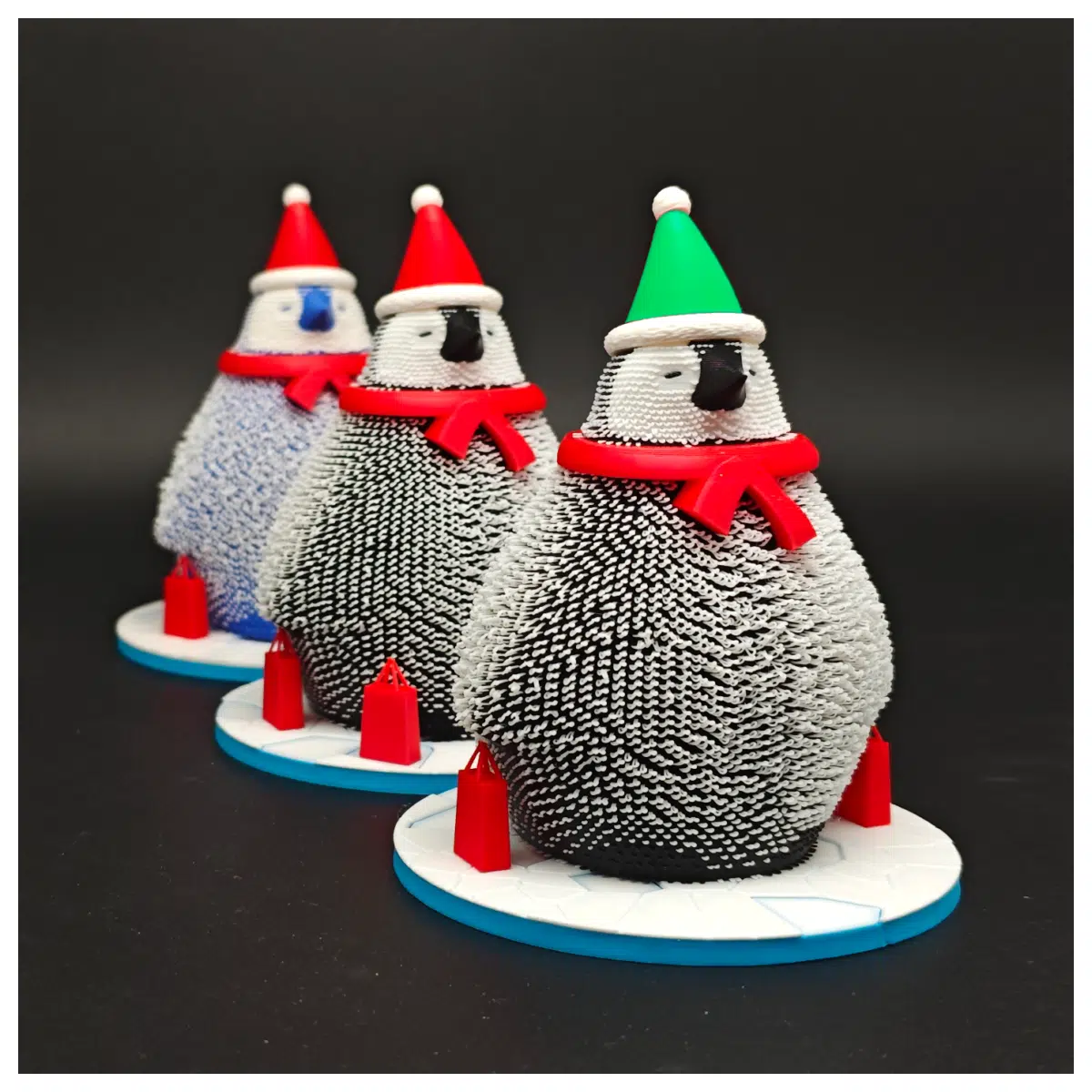 Christmas Little Penguin Toy Gift Box Decoration Kids Birthday Gift Christmas Mini Figurine Party Decoration Accessory
