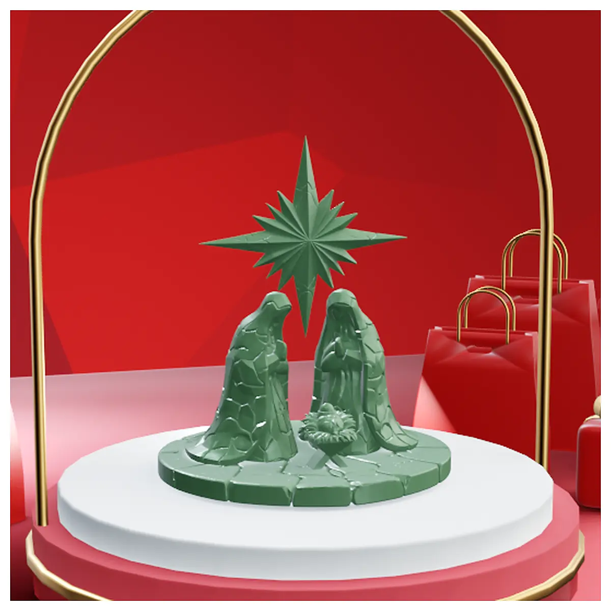 Nativity Scene Decorations Jesus Mary Shepherd Holy Night Christmas Display Religious Figures Festive Scene Outdoor Garden Decoration
