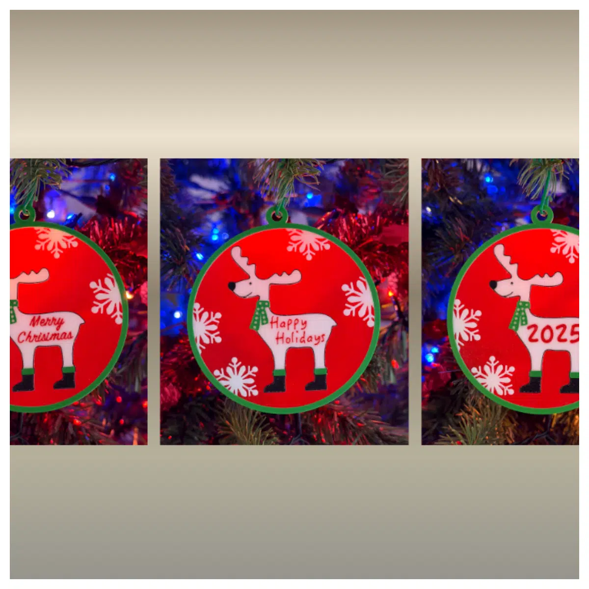 Christmas Deer Ornaments Festive Decorations Christmas Gift Deer Figures Holiday Decor Xmas Decorations