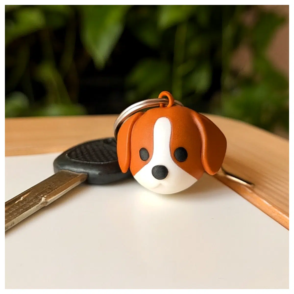 Beagle Keychain Cute Dog Charm Pet Decoration Gift Lucky Charm Dog Accessory